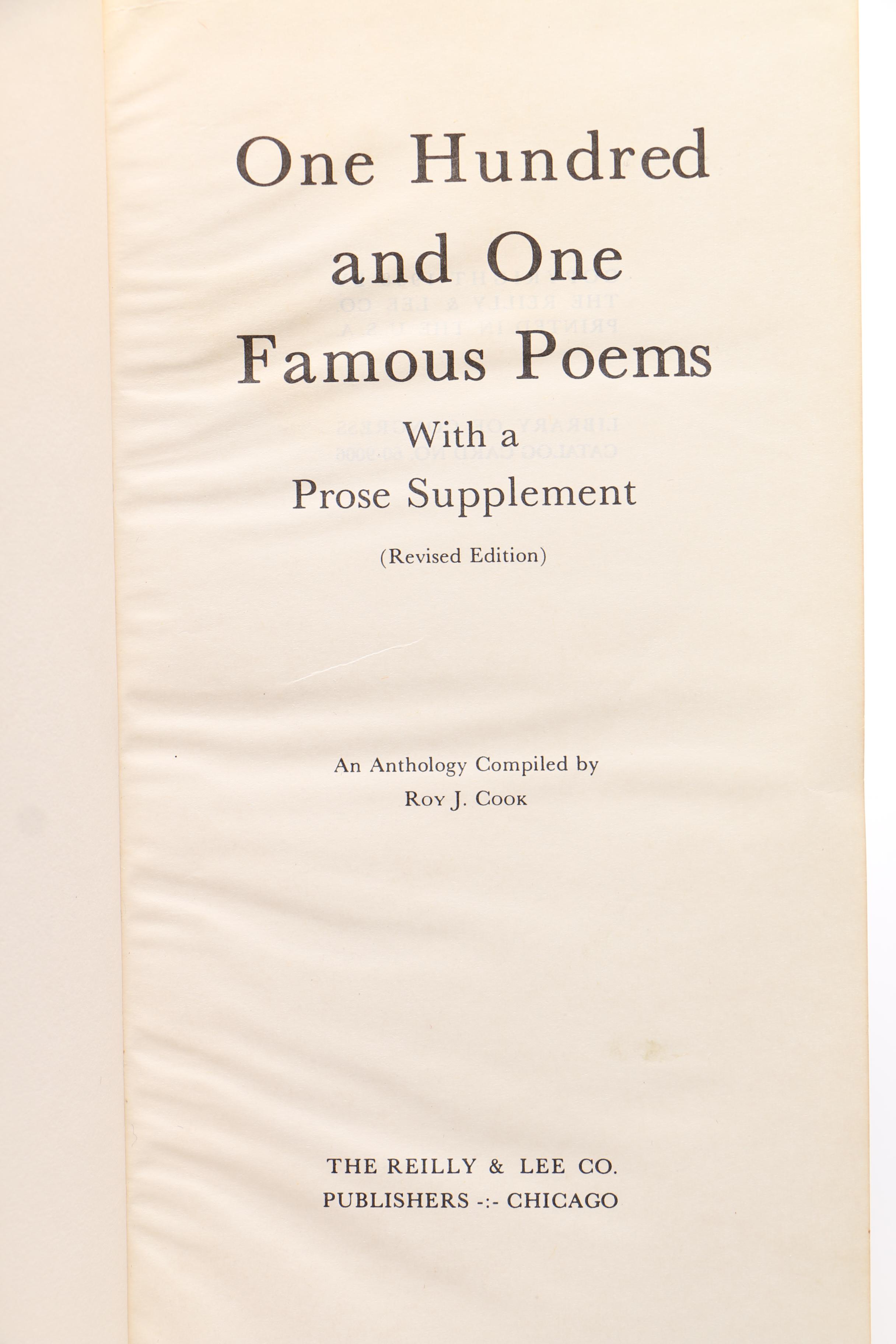 Fourteen Assorted Antique and Vintage Books of Poetry