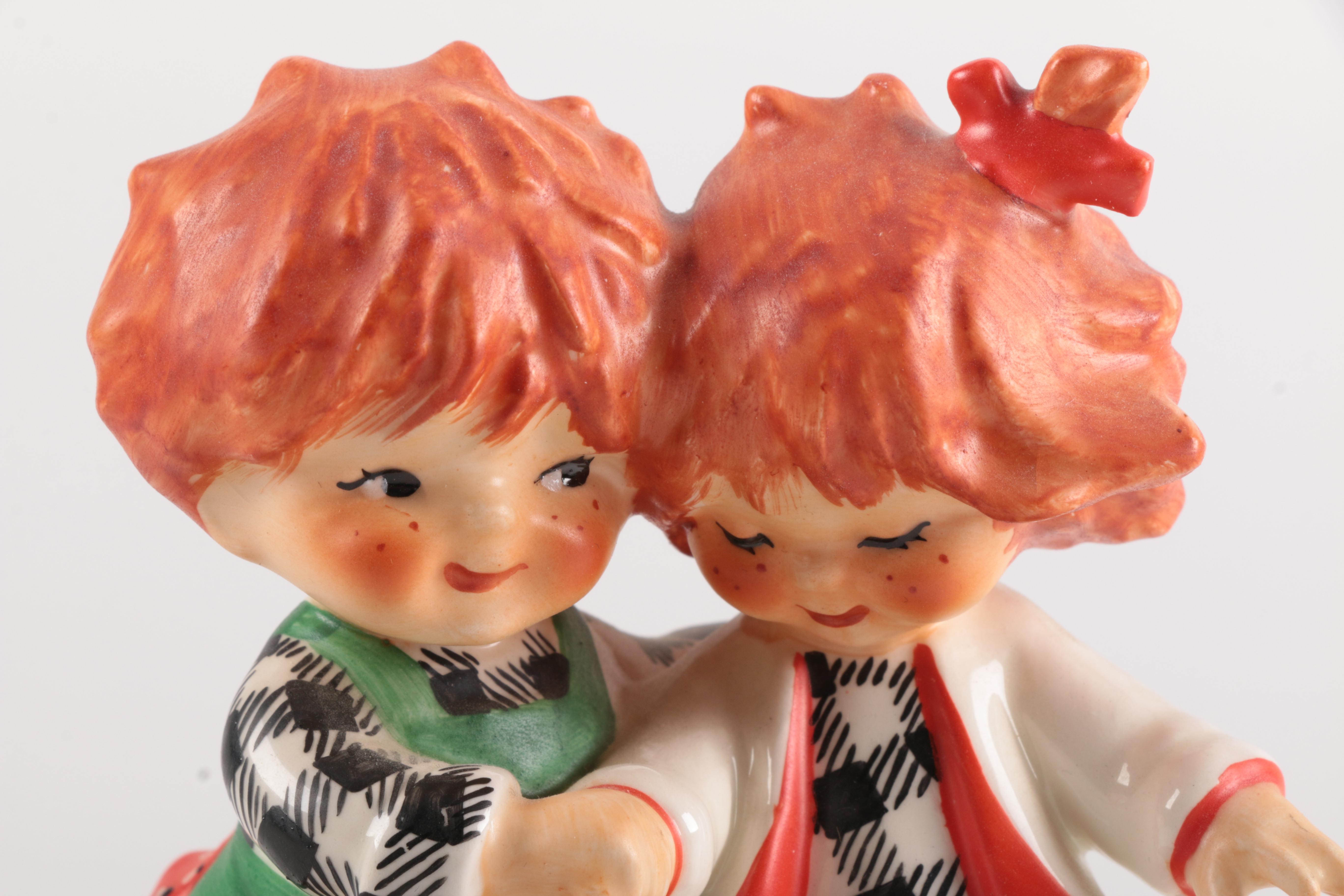 Mapsa Swiss Music Box with Red-Headed Children