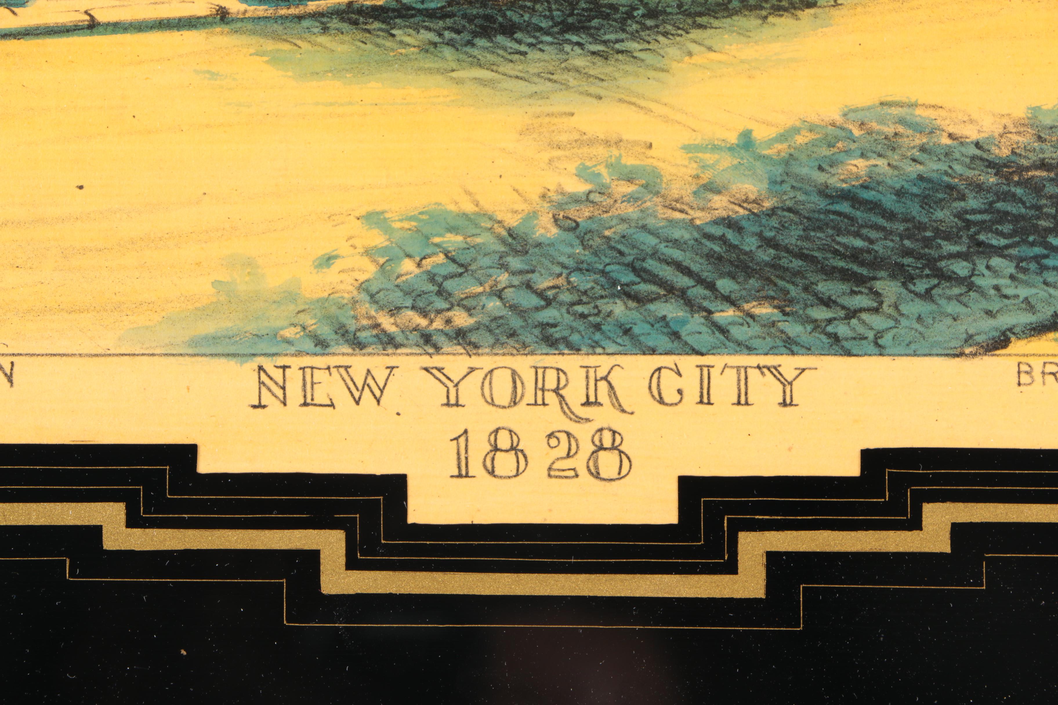 Hand Colored Lithograph Prints of New York Street Scenes