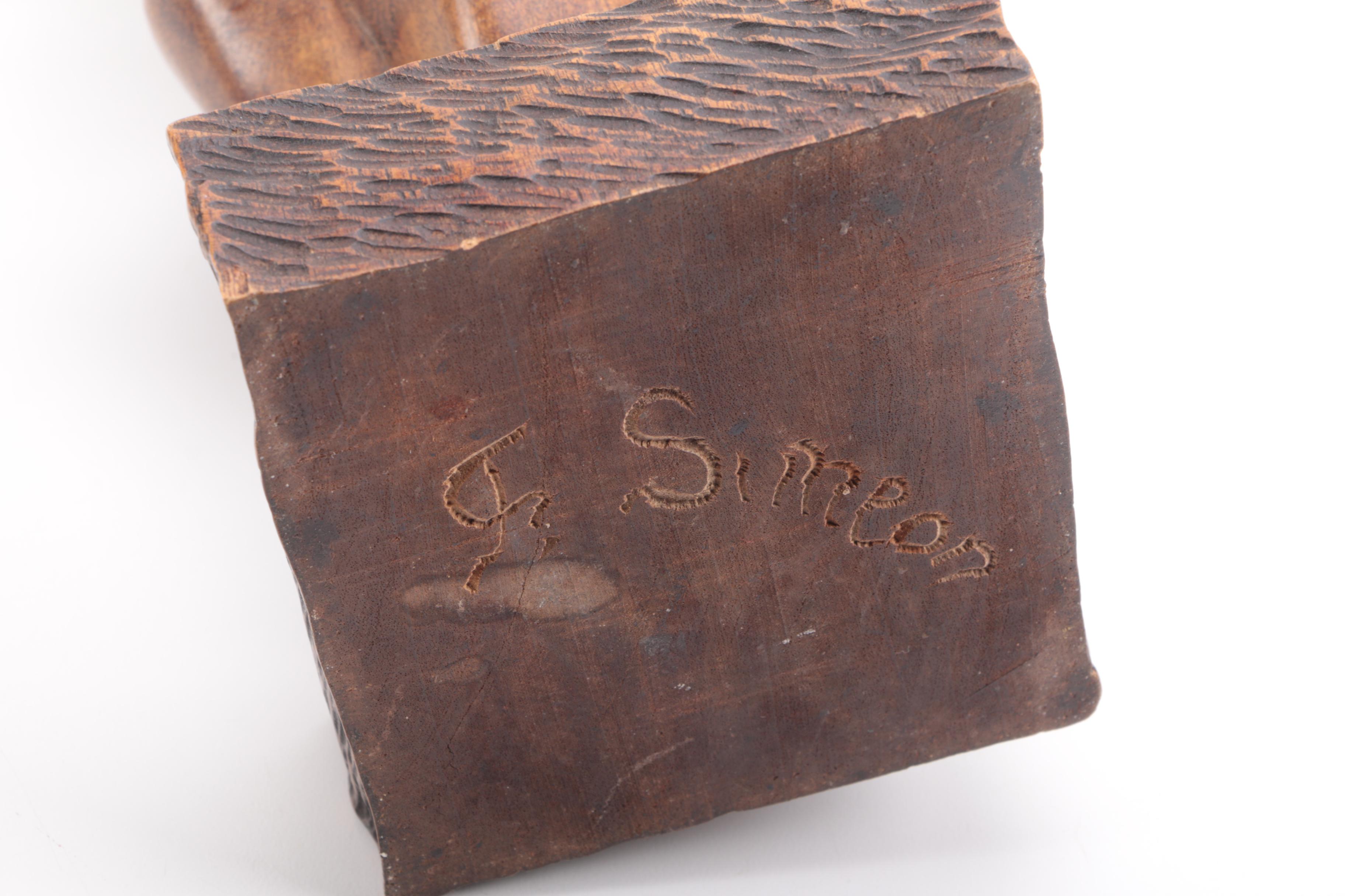 Vintage Hand Carved Wooden Figurine From Haiti