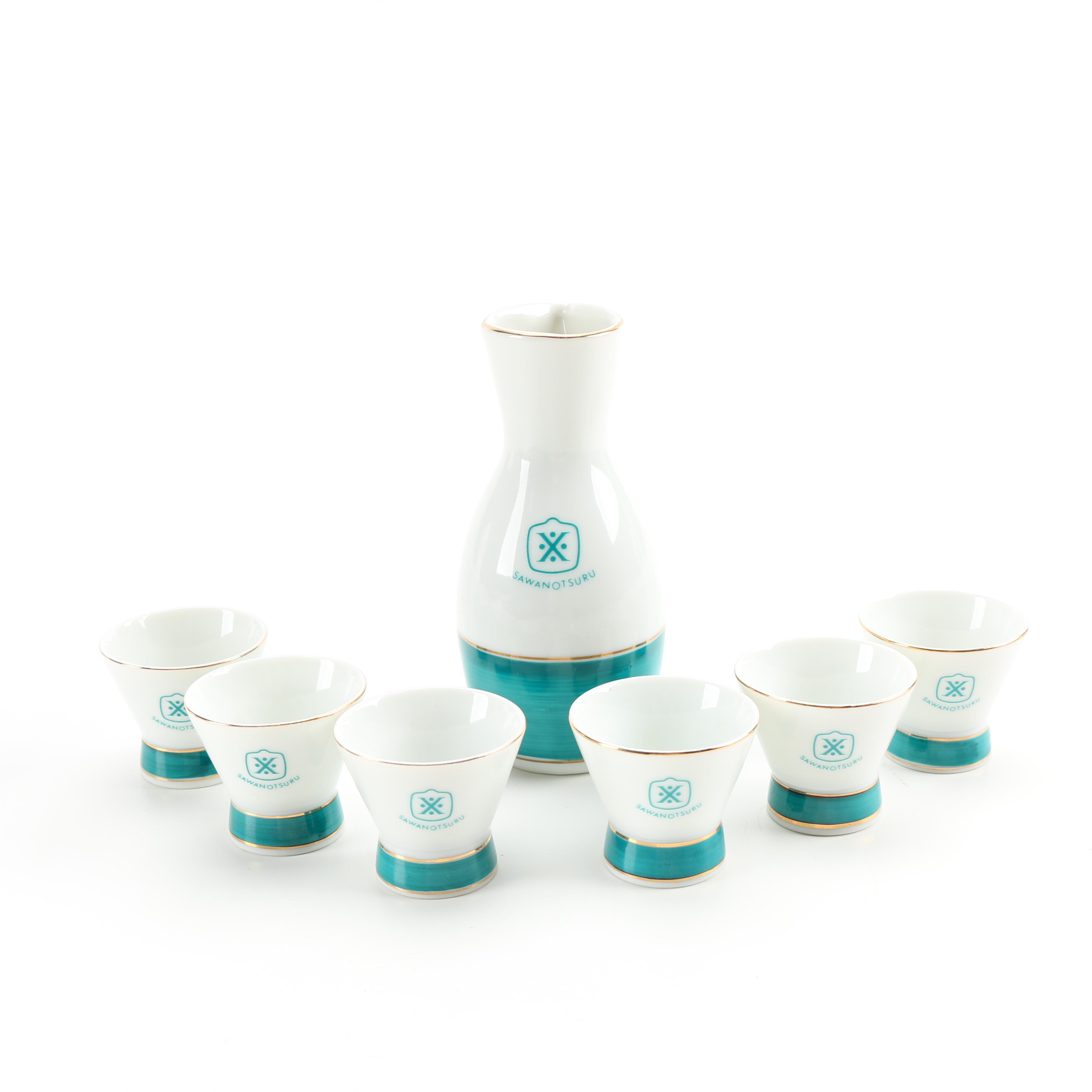 Sawanotsuru Sake Pitcher and Cups
