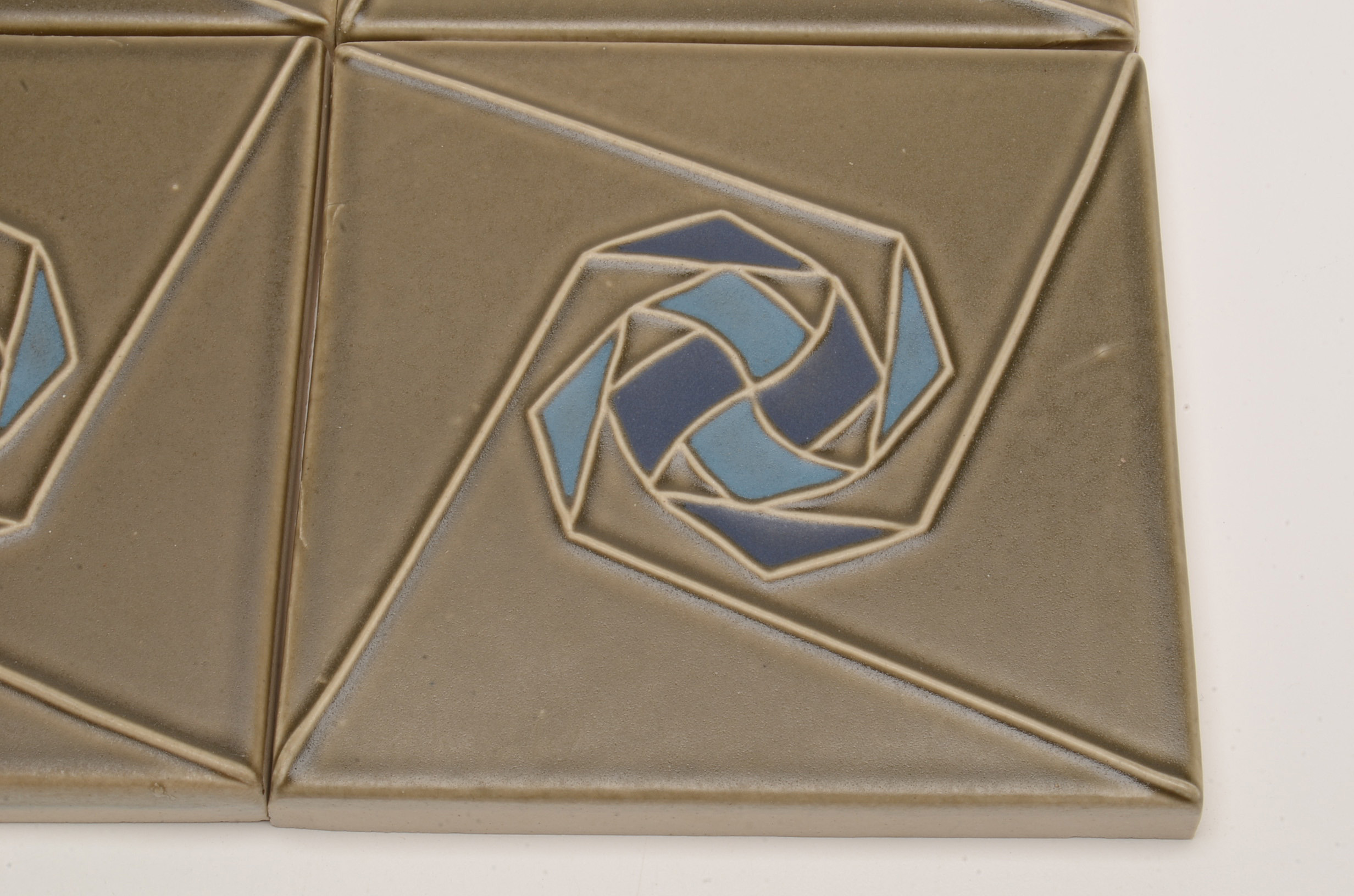 Group of Four "Melody" Patterned Rookwood Tiles