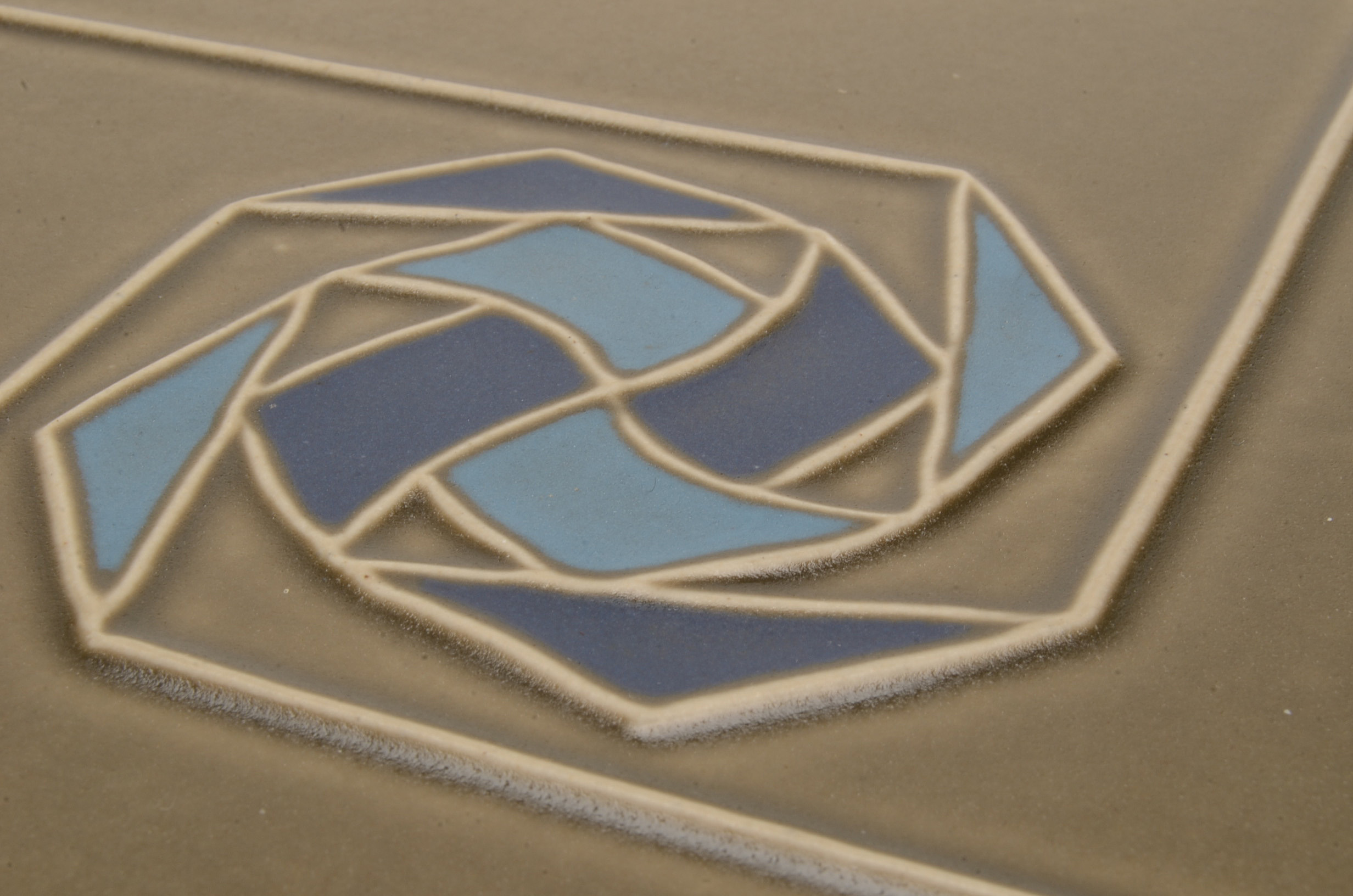 Group of Four "Melody" Patterned Rookwood Tiles