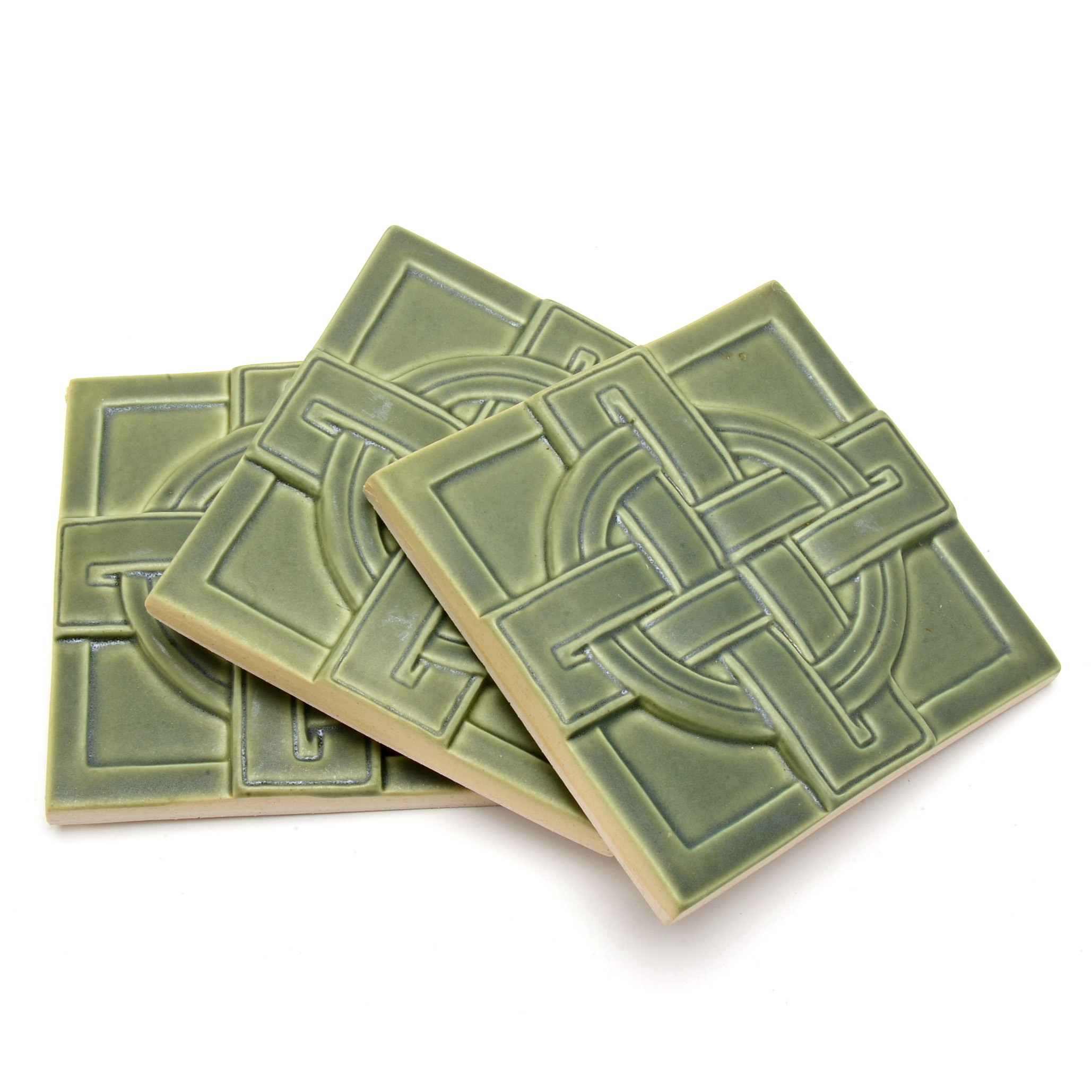 Three Rookwood Pottery Faience Tiles