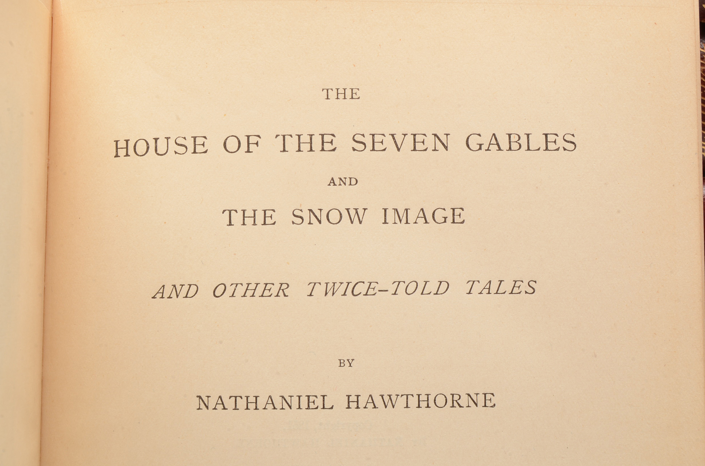 Set of Antique Hardcover "Works of Nathaniel Hawthorne"