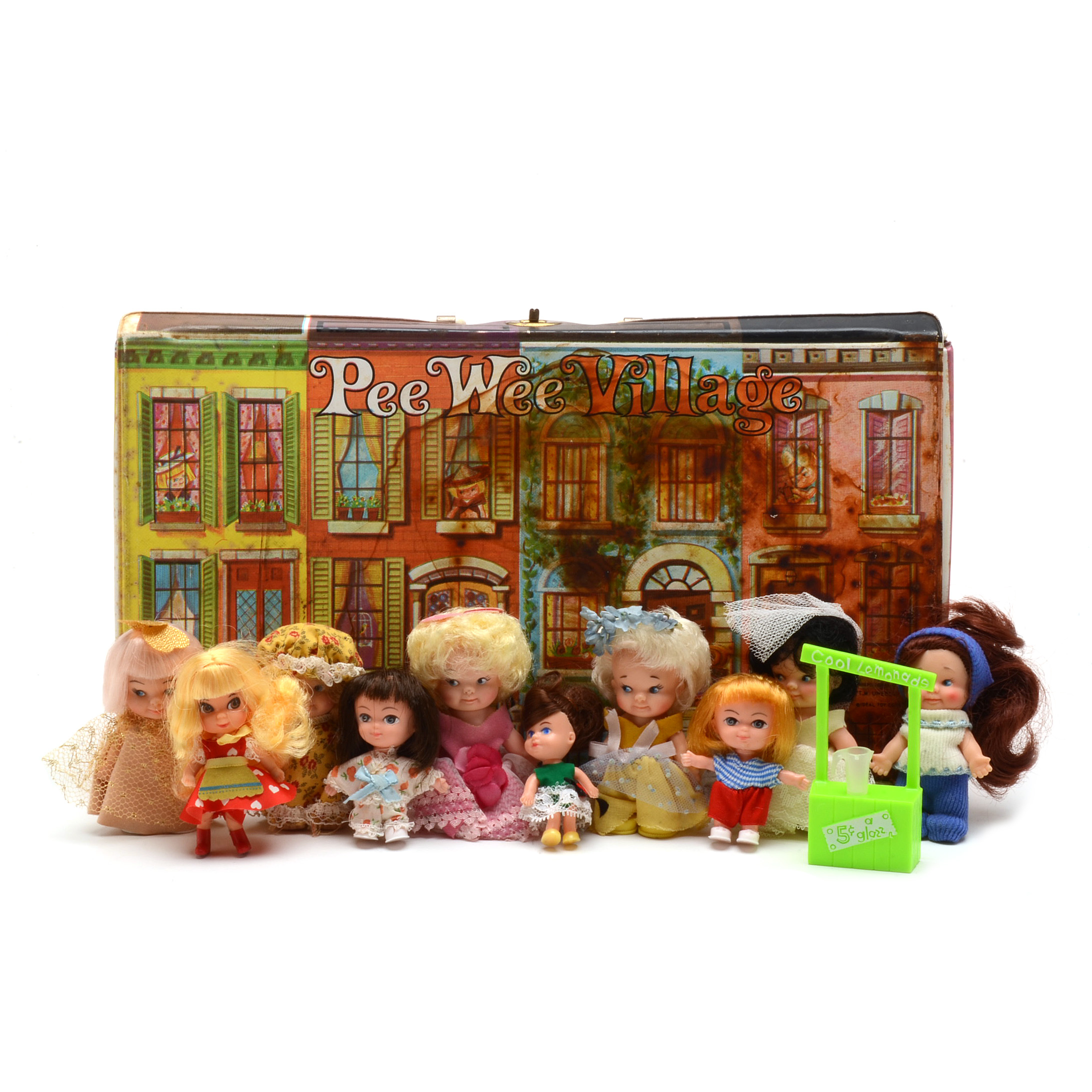 Vintage Uneeda Pee Wee Dolls with Carrying Case