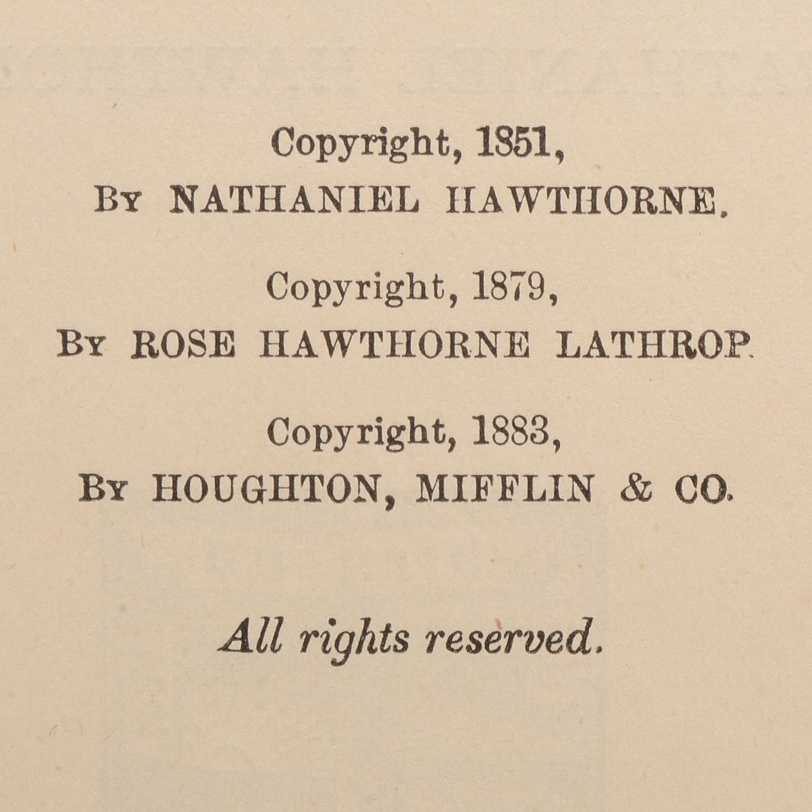 Set of Antique Hardcover "Works of Nathaniel Hawthorne"