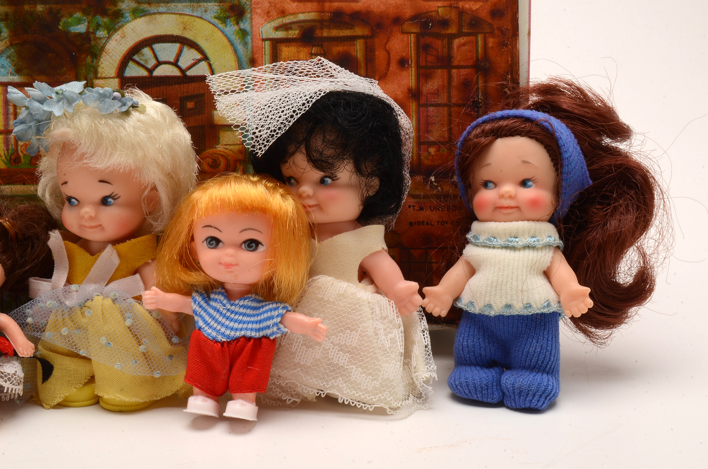 Vintage Uneeda Pee Wee Dolls with Carrying Case
