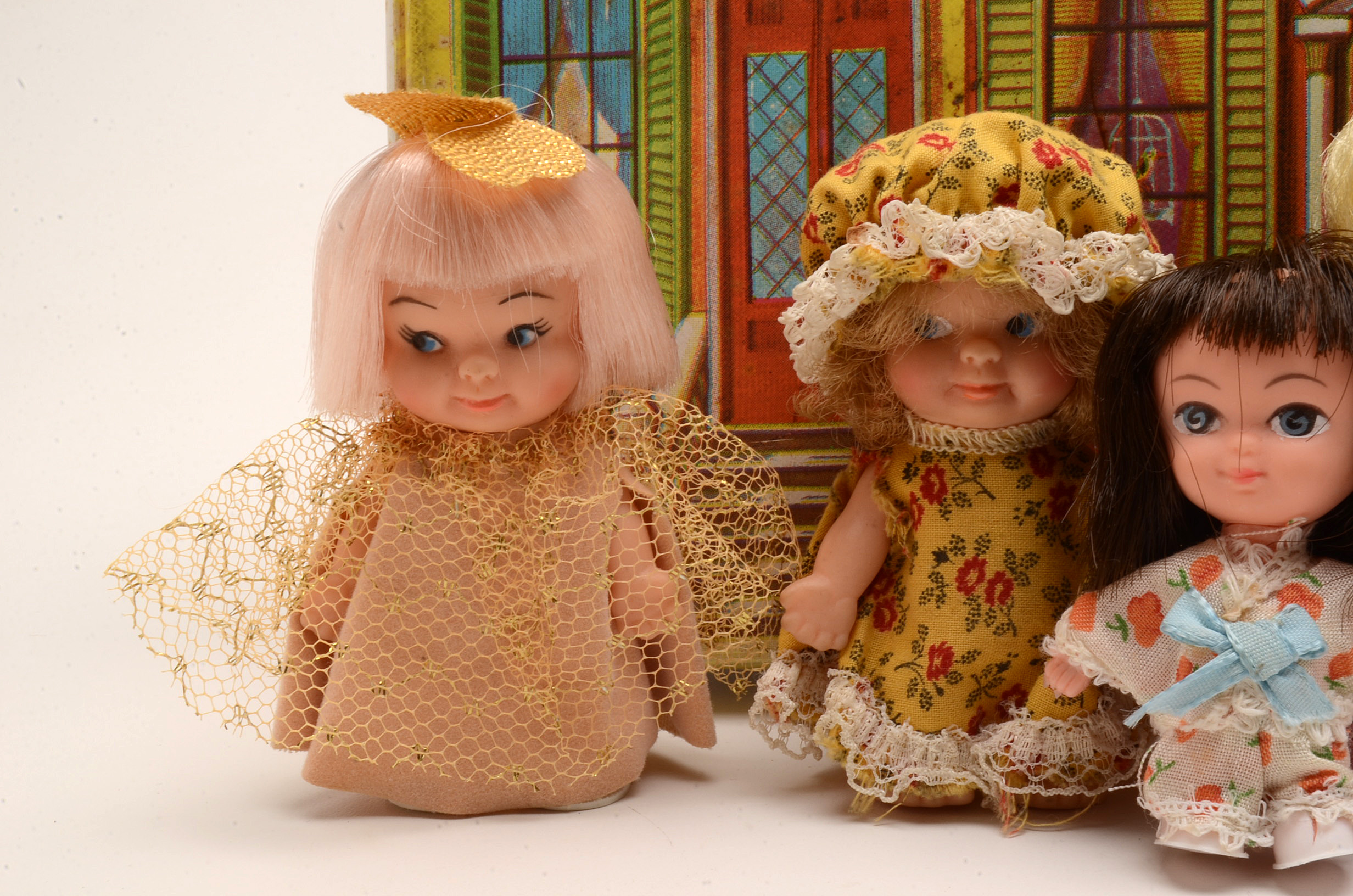 Vintage Uneeda Pee Wee Dolls with Carrying Case