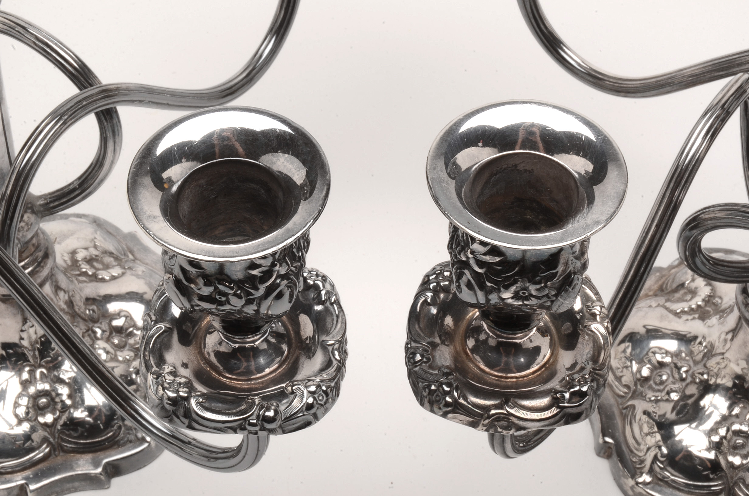 Ornate Silver Plate Candelabra