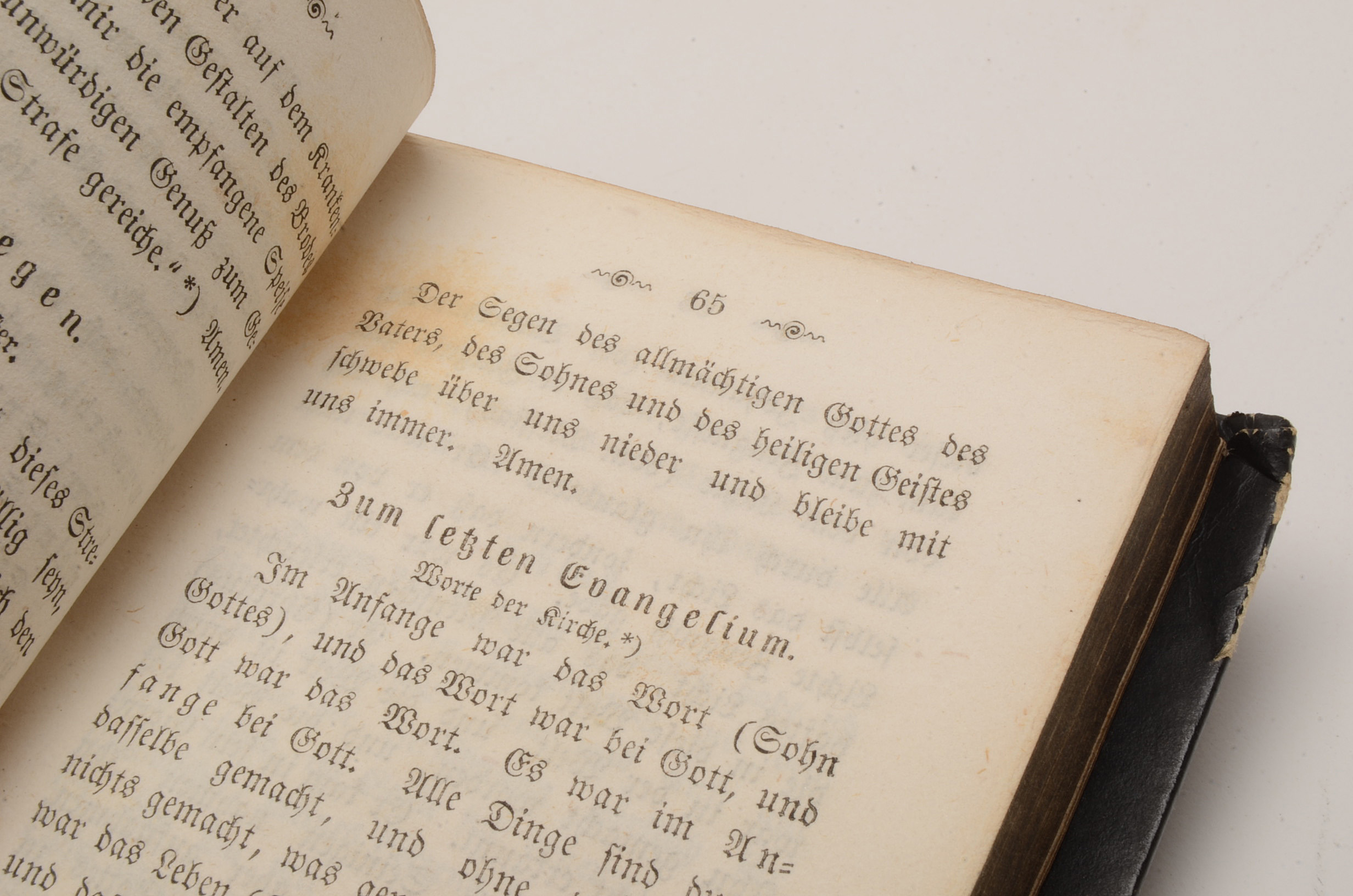 Antique German Prayer Book and Vintage Rosary