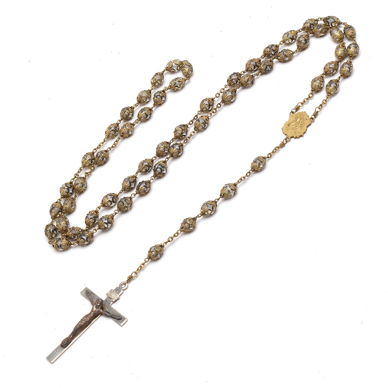 Antique German Prayer Book and Vintage Rosary
