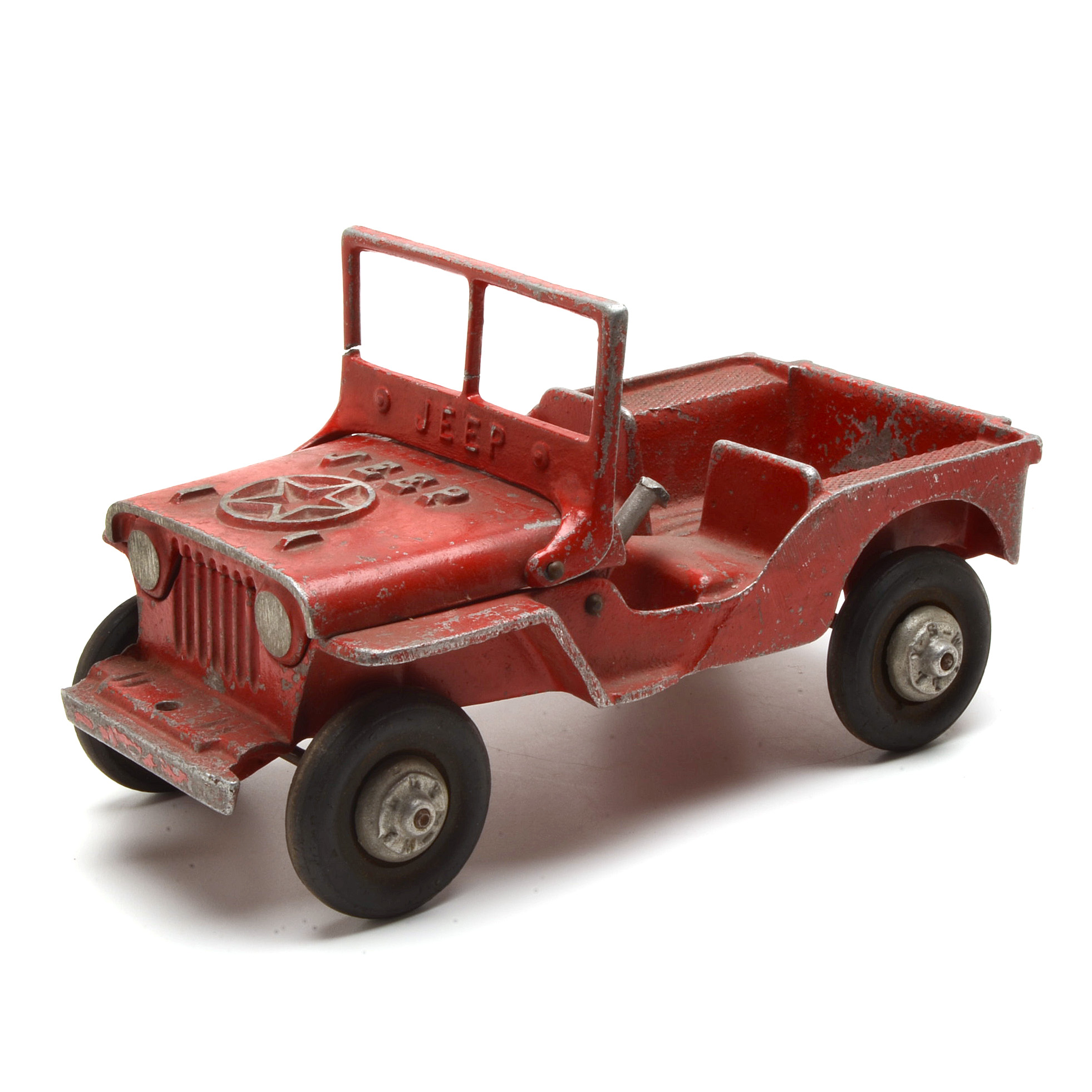 VIntage Red Toy Metal Jeep