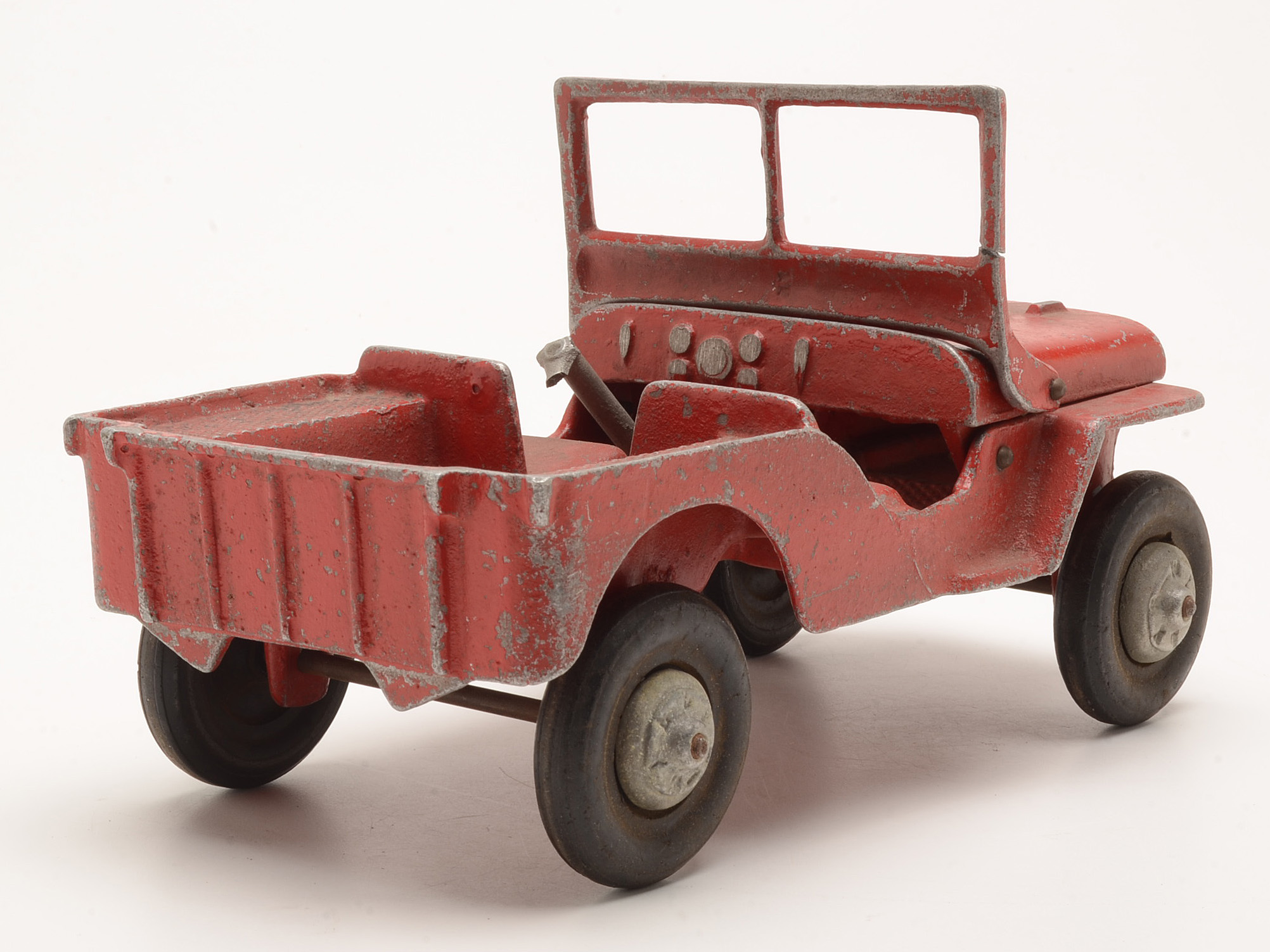 VIntage Red Toy Metal Jeep