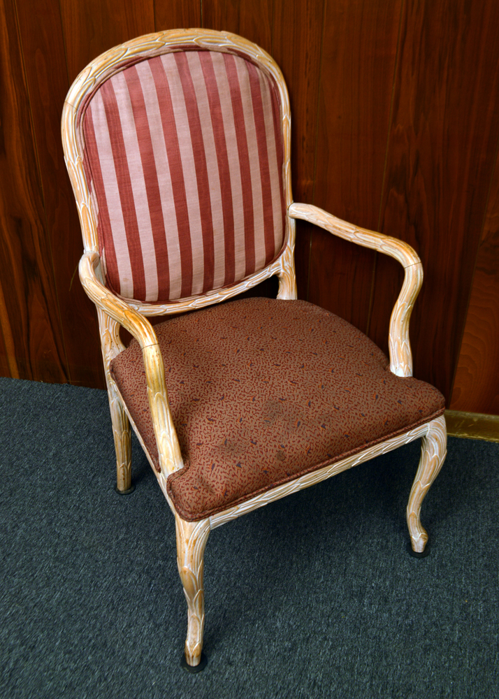 Vintage Louis XV Style Upholstered Dining Chairs