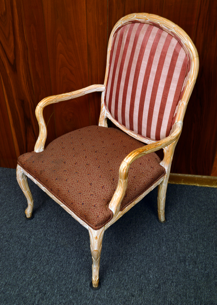 Vintage Louis XV Style Upholstered Dining Chairs