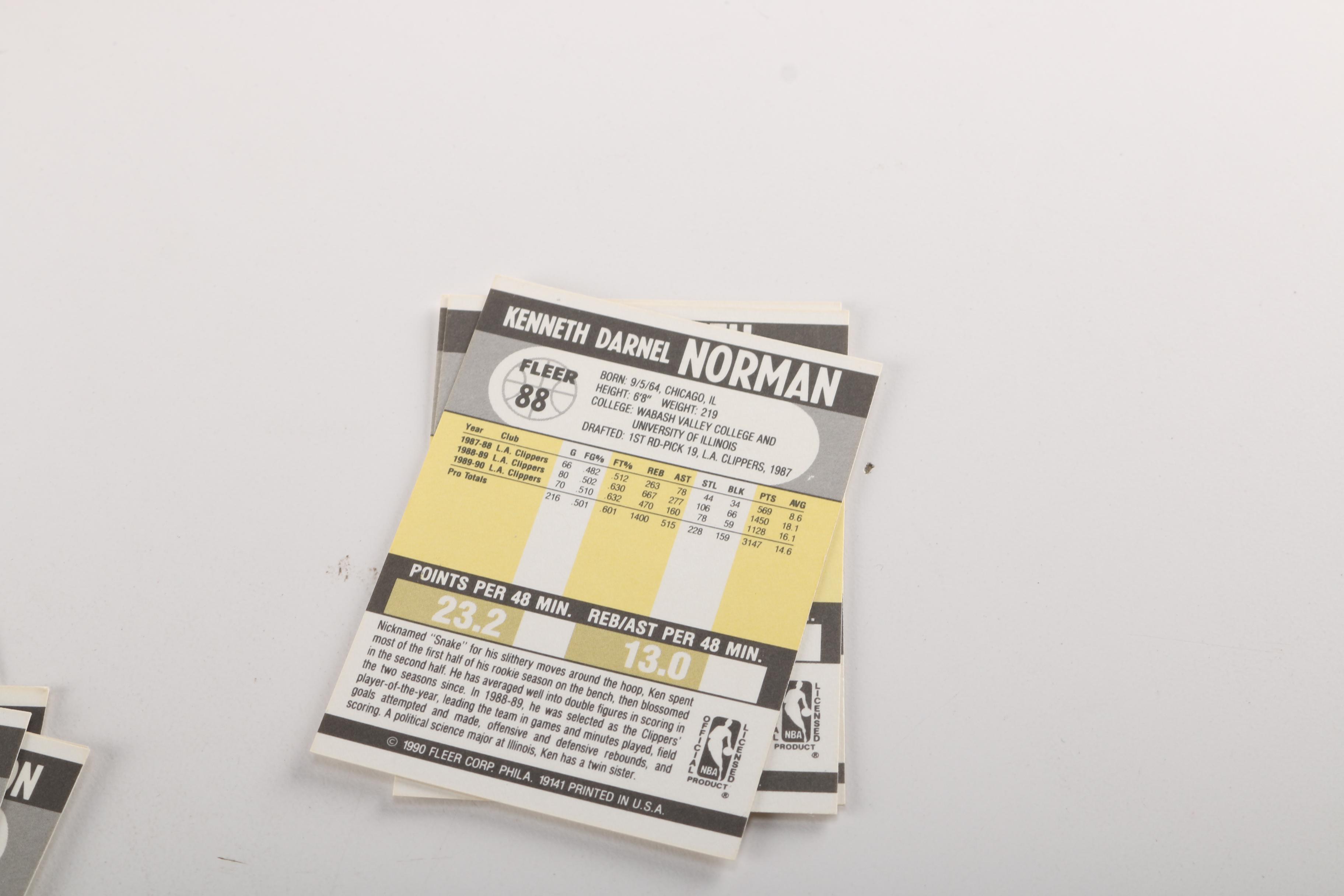 Collection of 1990s Basketball Cards