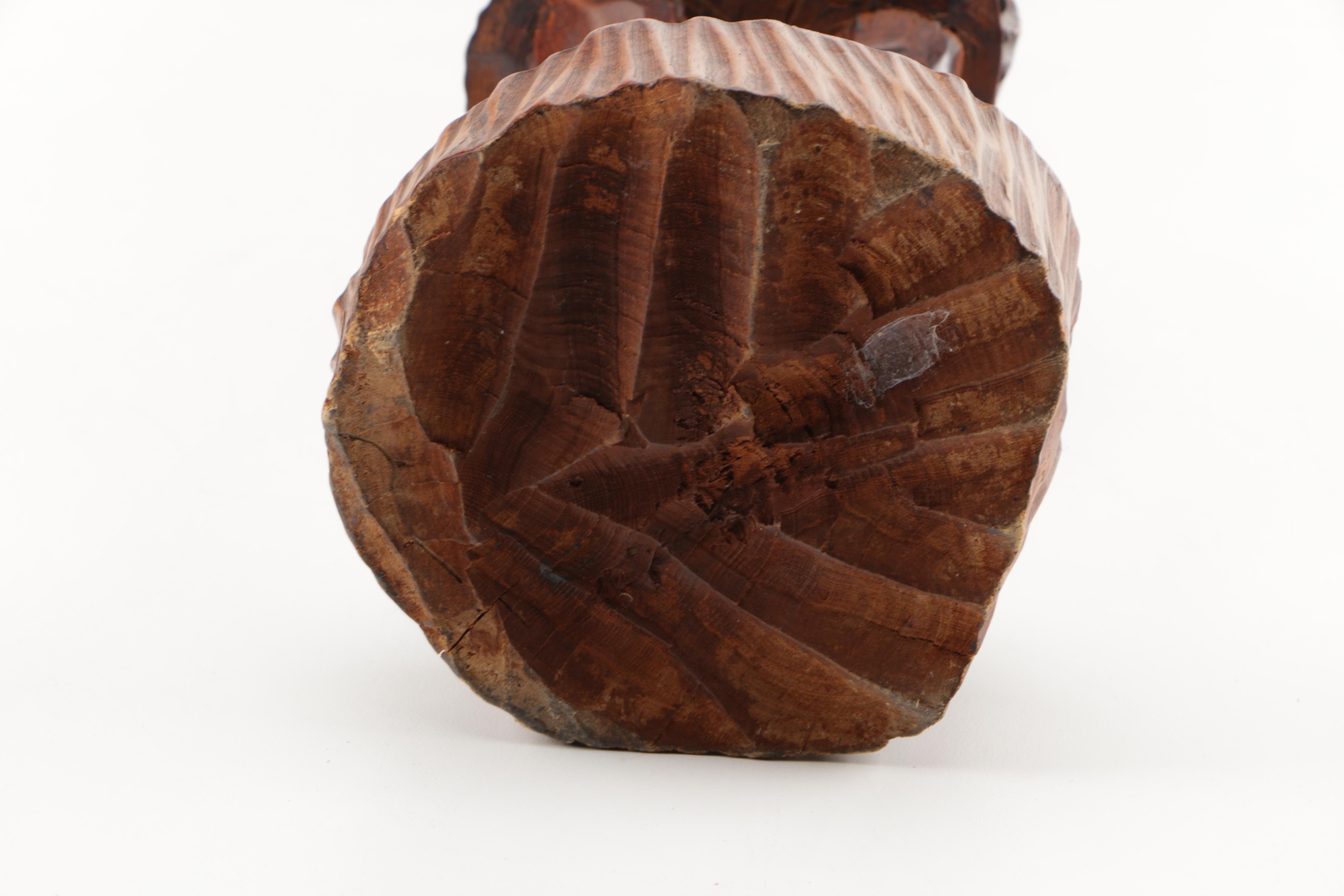 Vintage African Woman Hand Carved and Signed Figurine