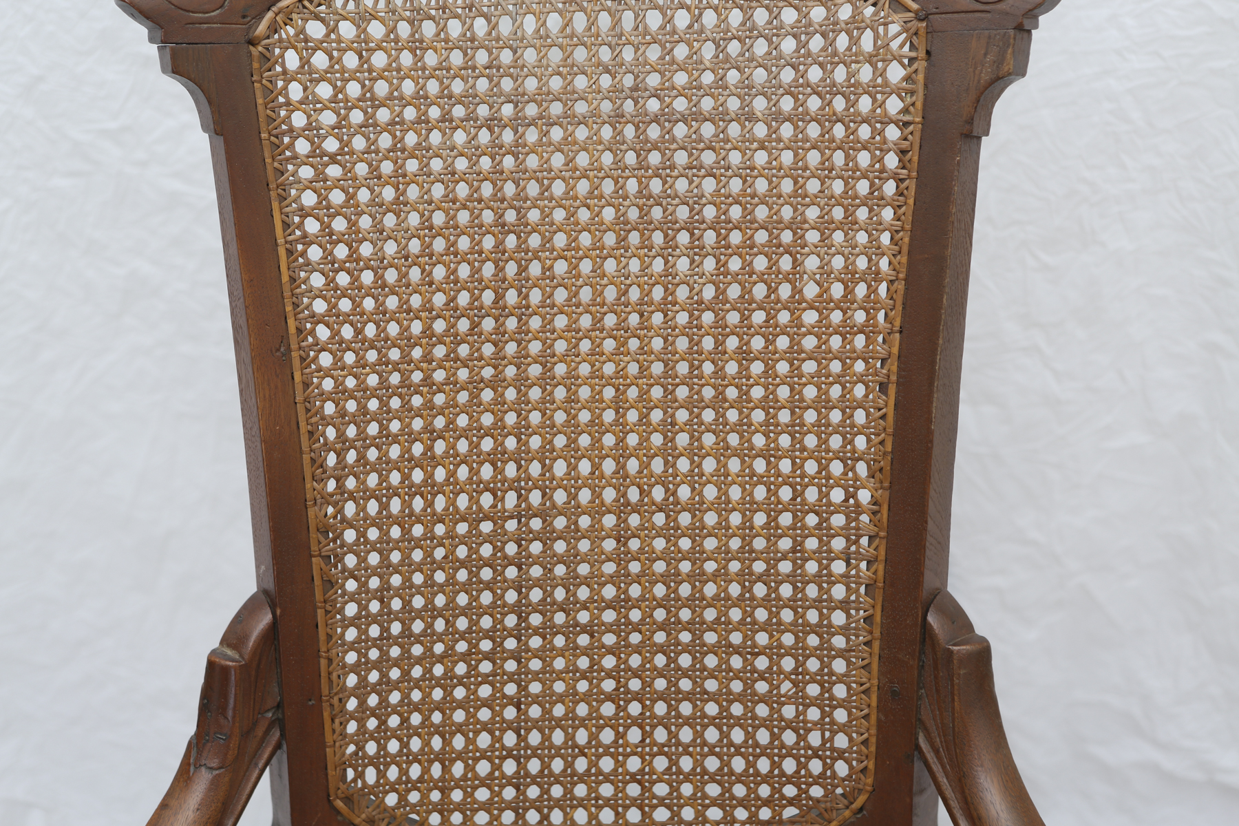 Antique Cane Back Wooden Rocking Chair