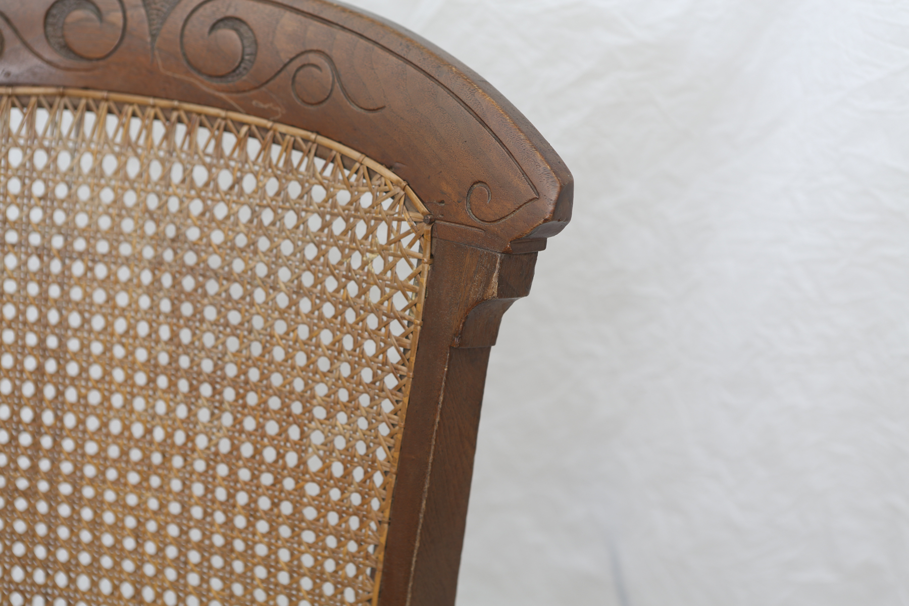 Antique Cane Back Wooden Rocking Chair