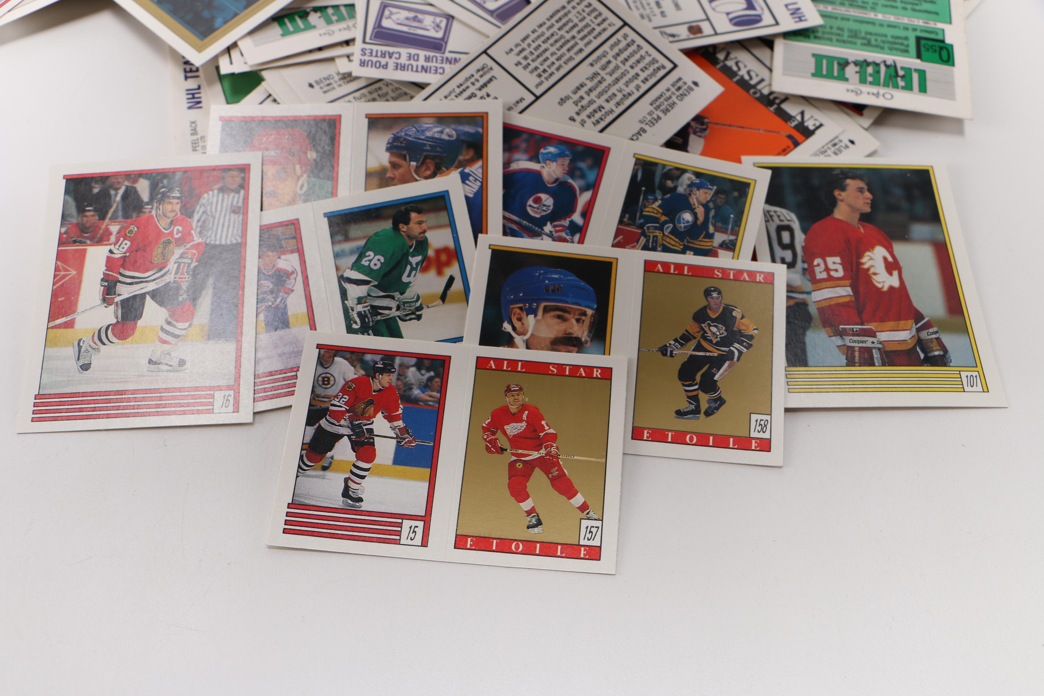 Assortment of Circa 1990 Hockey Trading Cards