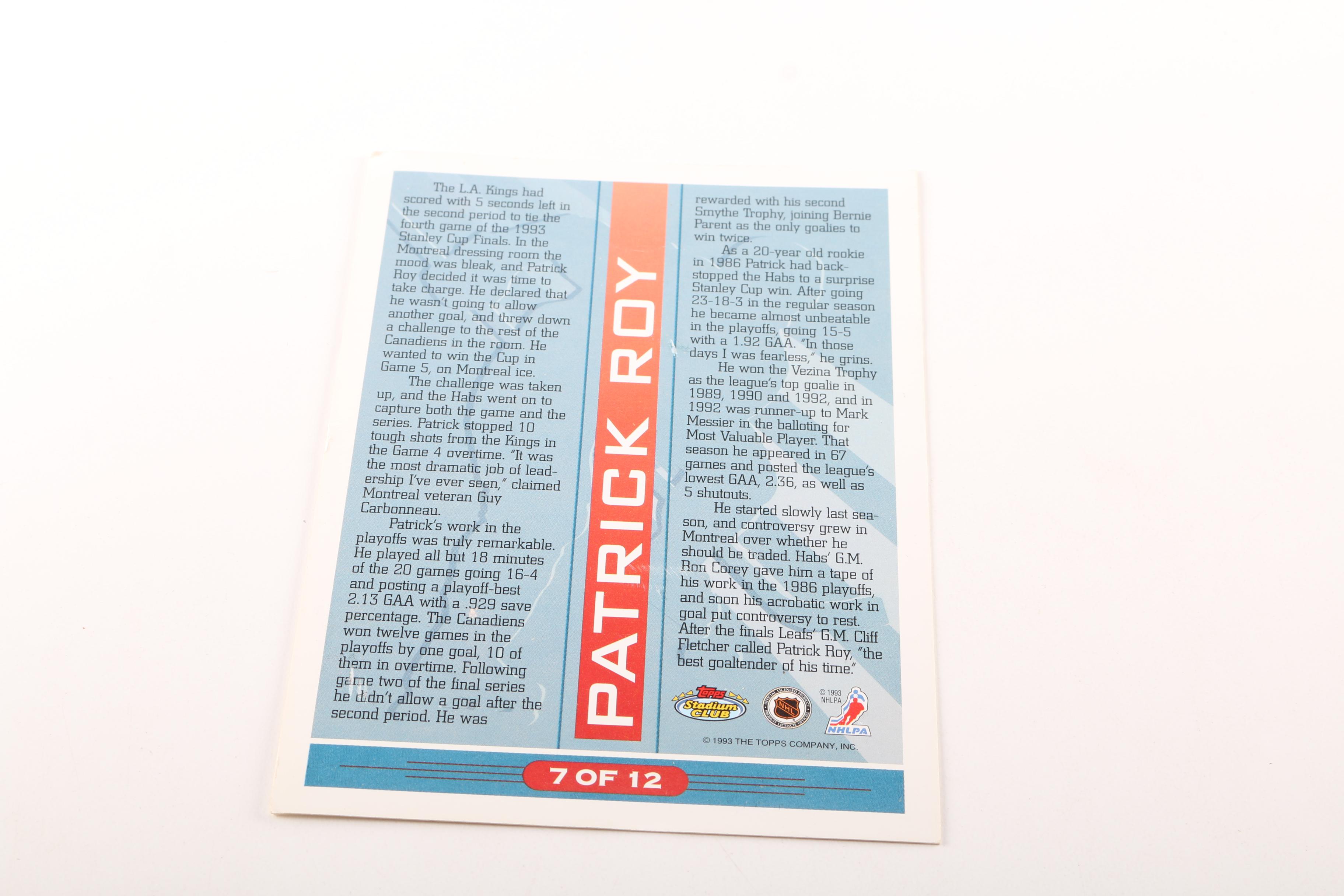 Assortment of 1990s Hockey Cards and Coins