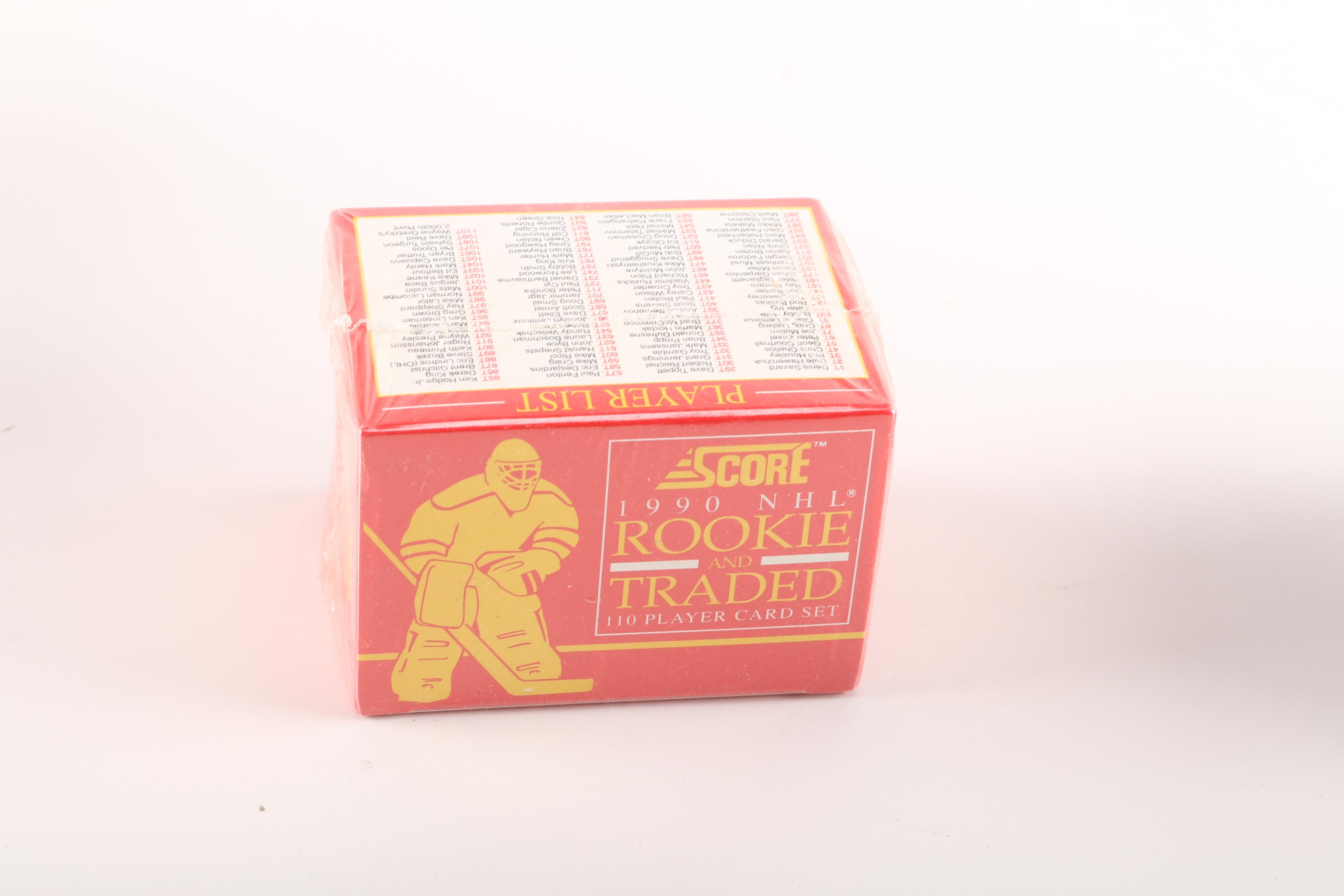 Assortment of 1990s Hockey Cards and Coins