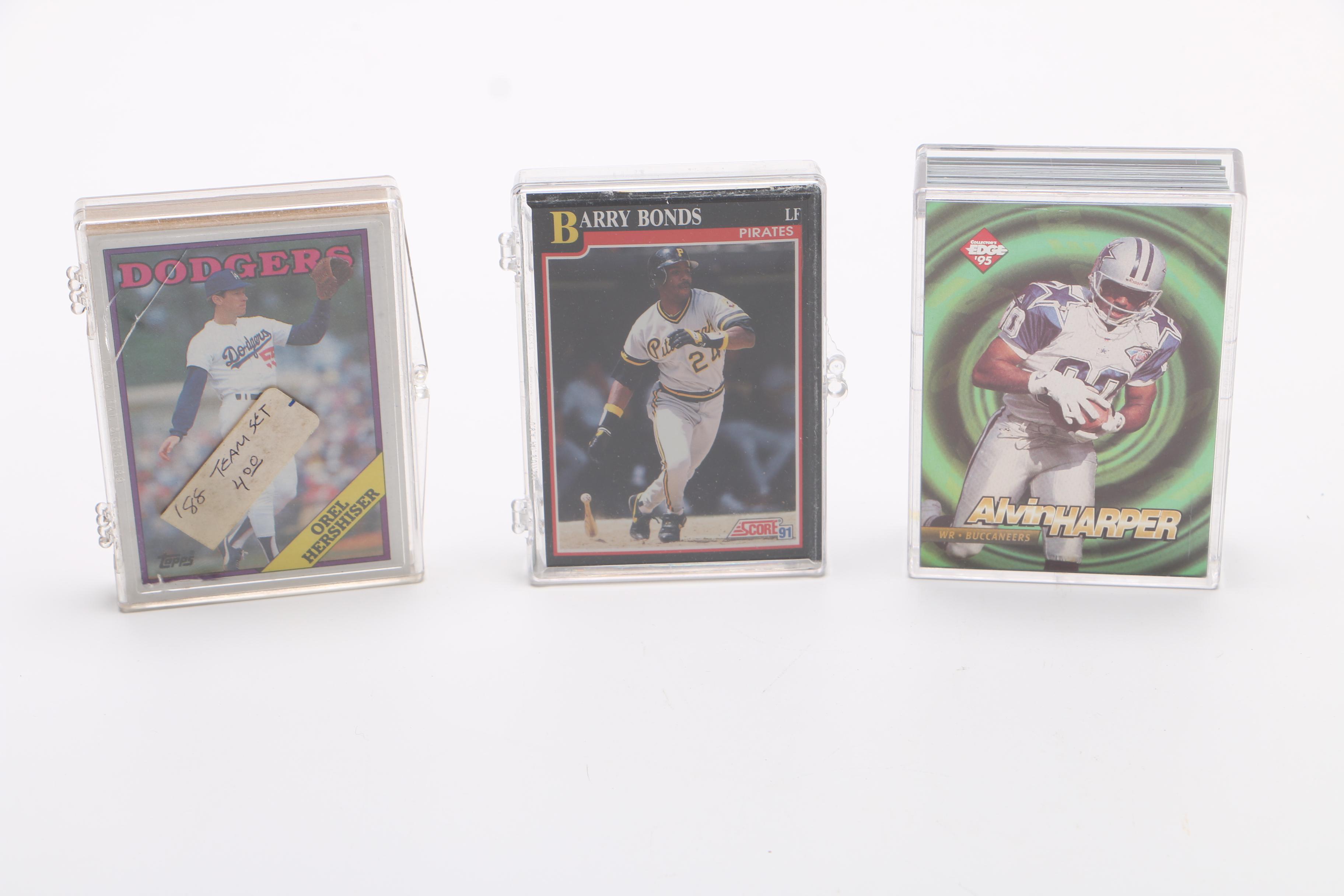 Assortment of 1980s and 1990s Baseball and Football Cards