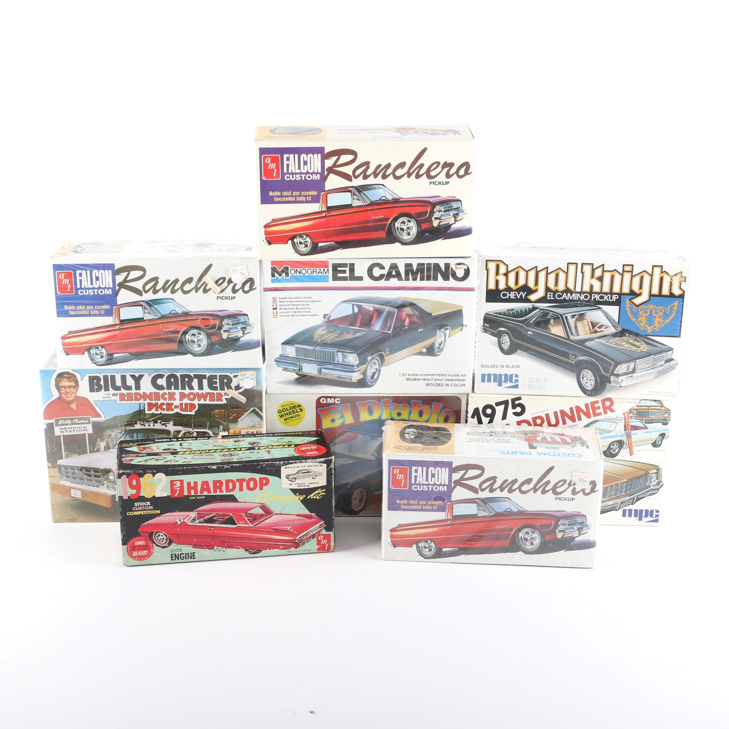 1960s and 1970s Car and Pickup Model Kits