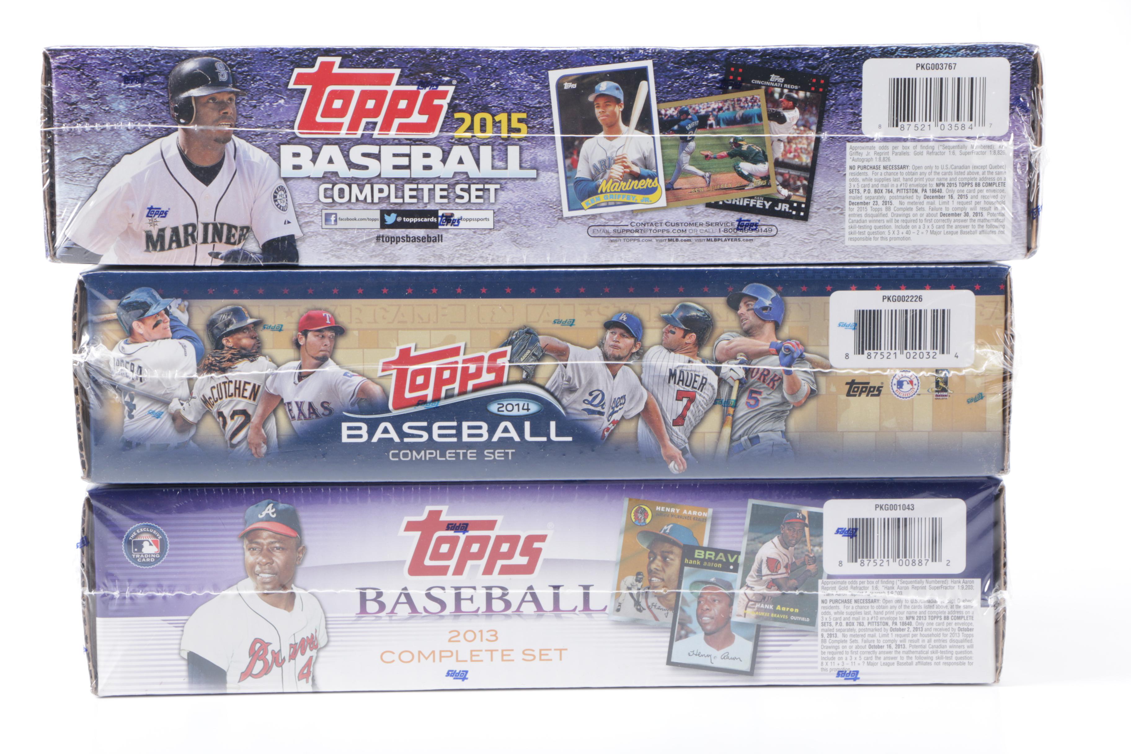 2013-2015 Topps Baseball Card Sets