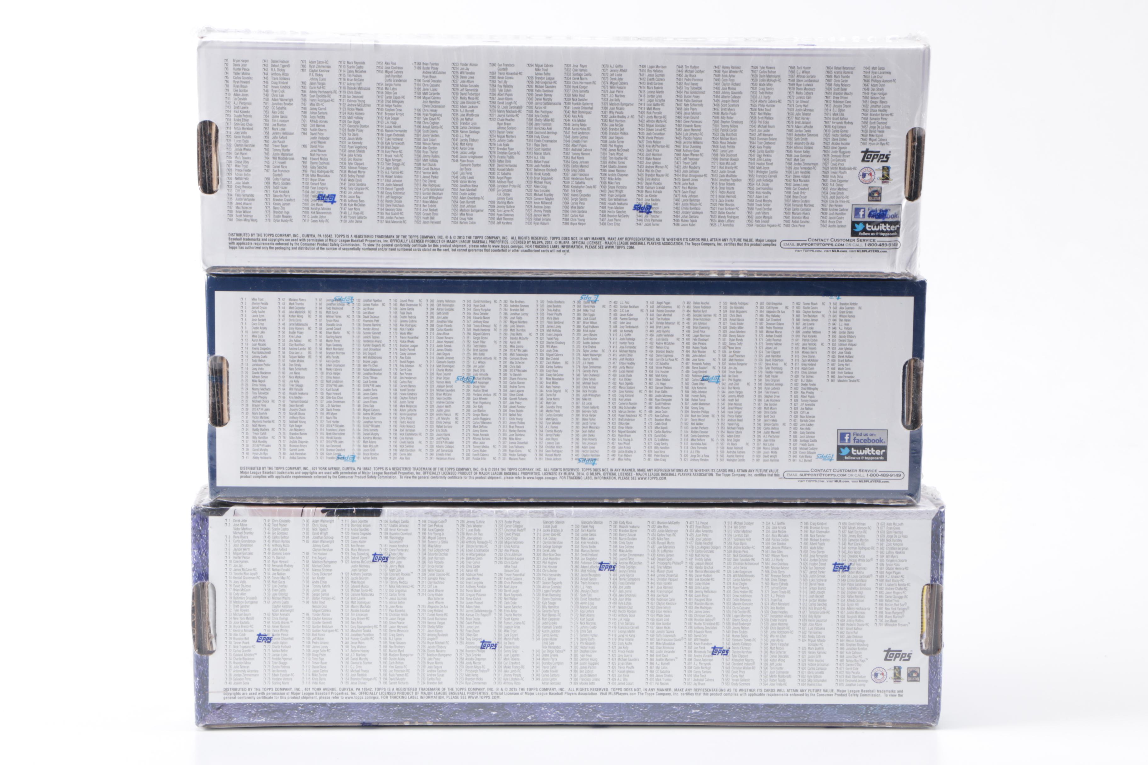 2013-2015 Topps Baseball Card Sets