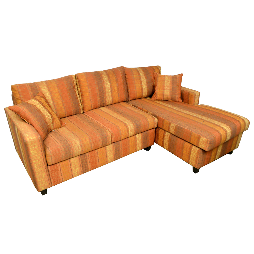 Striped Sectional Sofa
