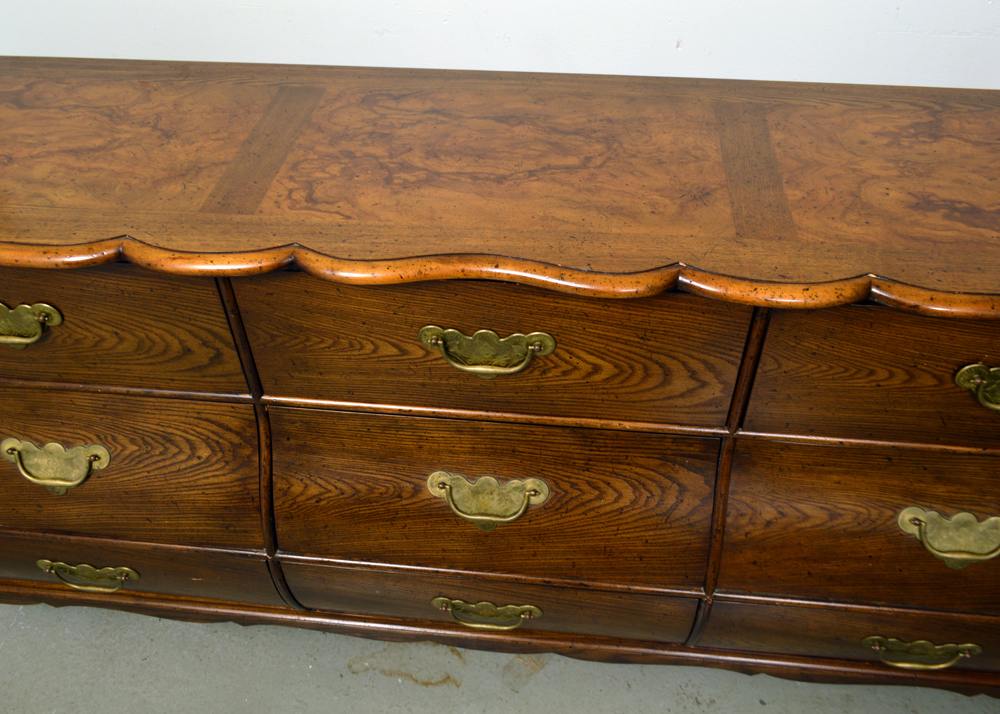 Vintage Bombe Chest of Drawers by Baker Furniture