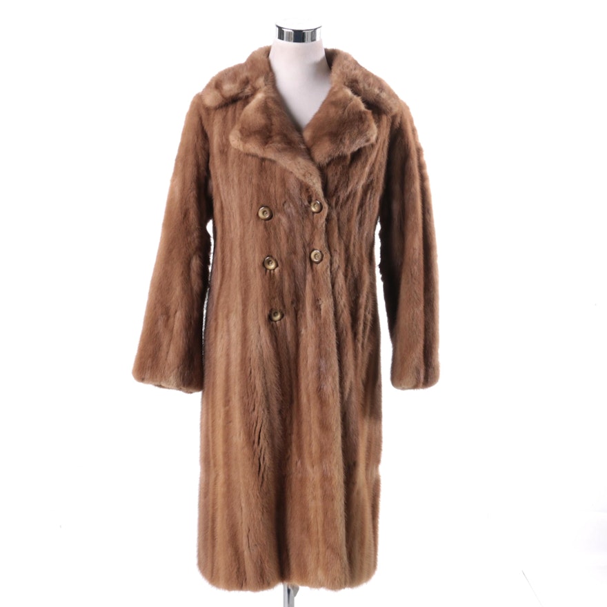 Women's Double Breasted Mink Fur Coat