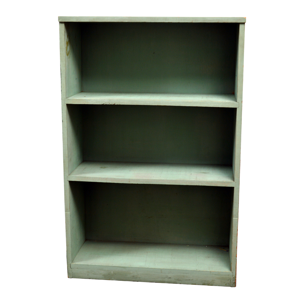 Vintage Painted Green Bookcase