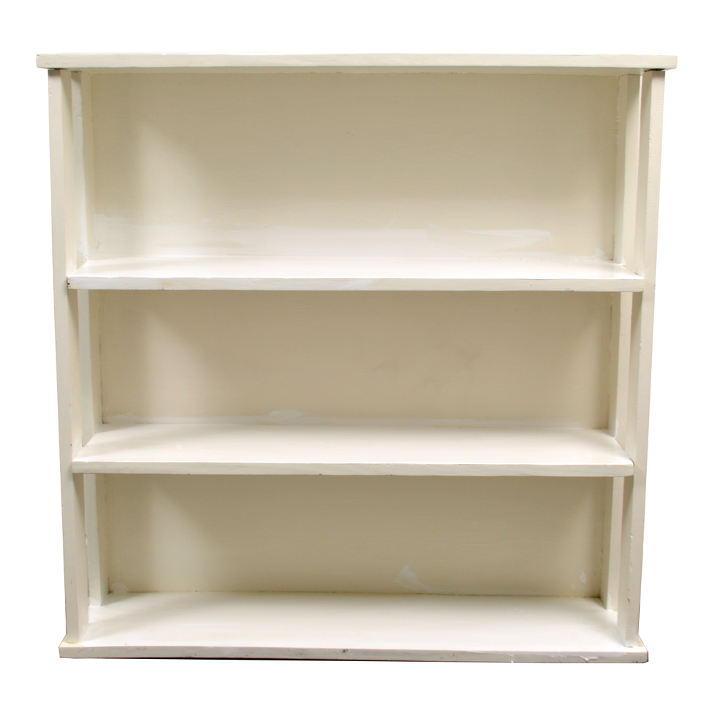 Vintage Painted White Bookcase