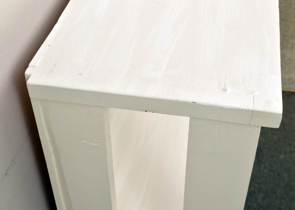 Vintage Painted White Bookcase