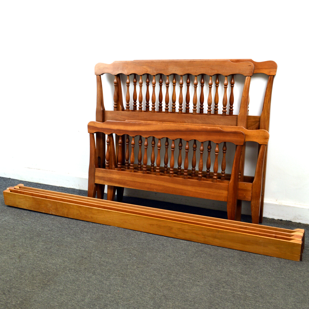 Vintage Oak Twin Bed Frames by Kindel