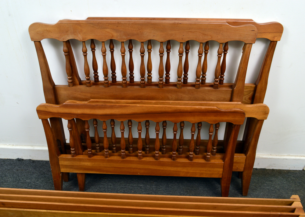 Vintage Oak Twin Bed Frames by Kindel