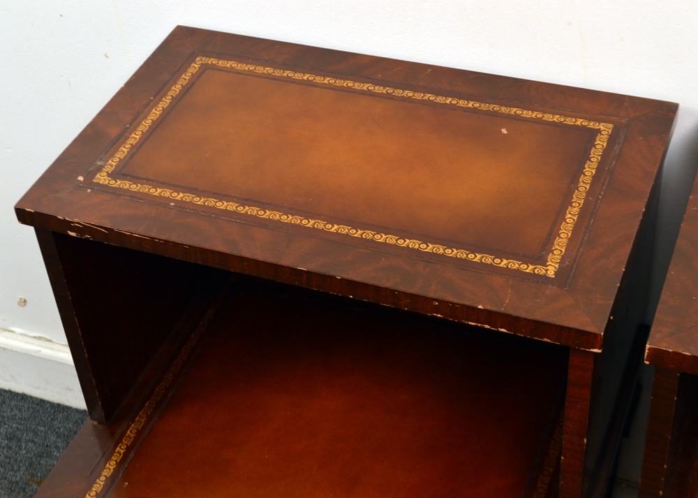 Vintage Tiered Magazine Rack End Tables