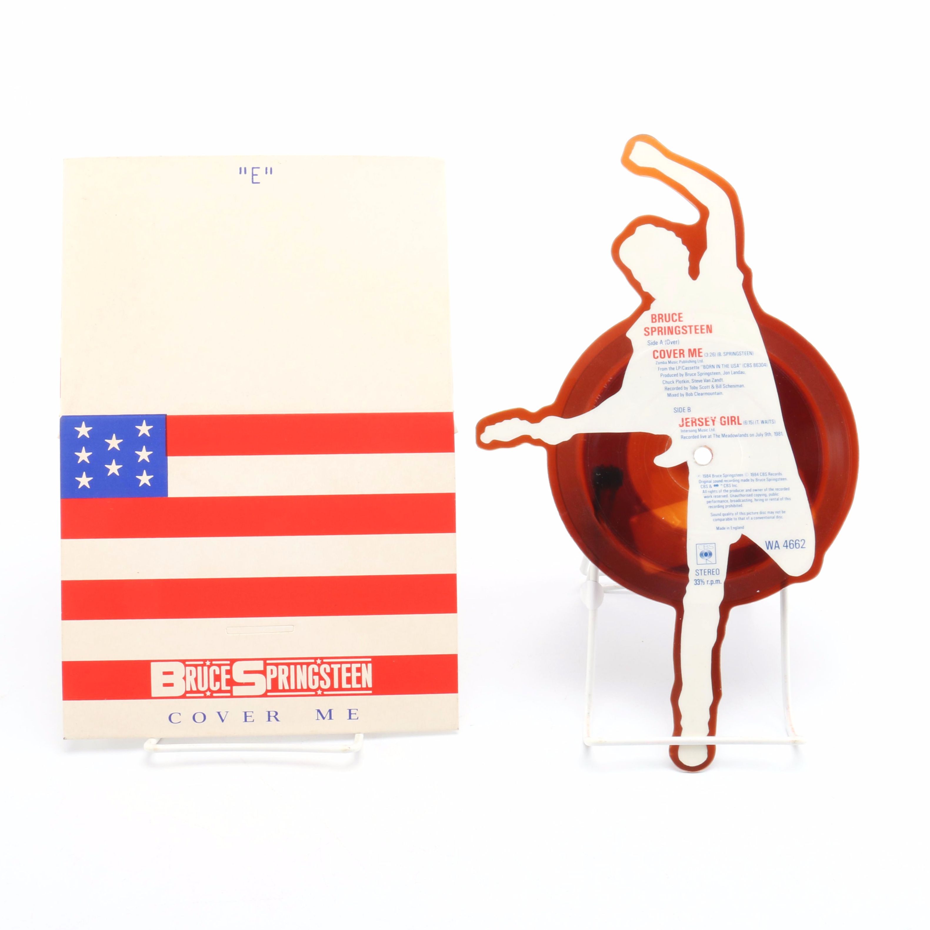 Bruce Springsteen Die-Cut "Cover Me" Picture Disc and Stand