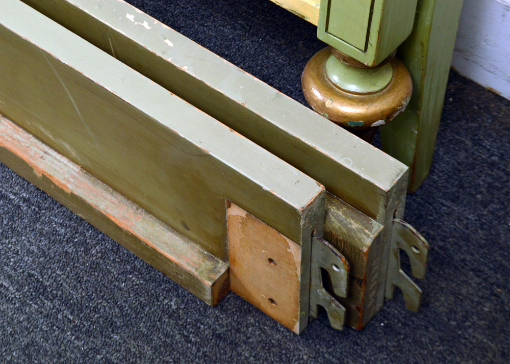 Vintage French Provincial Style Hand Painted Queen Size Bed Frame