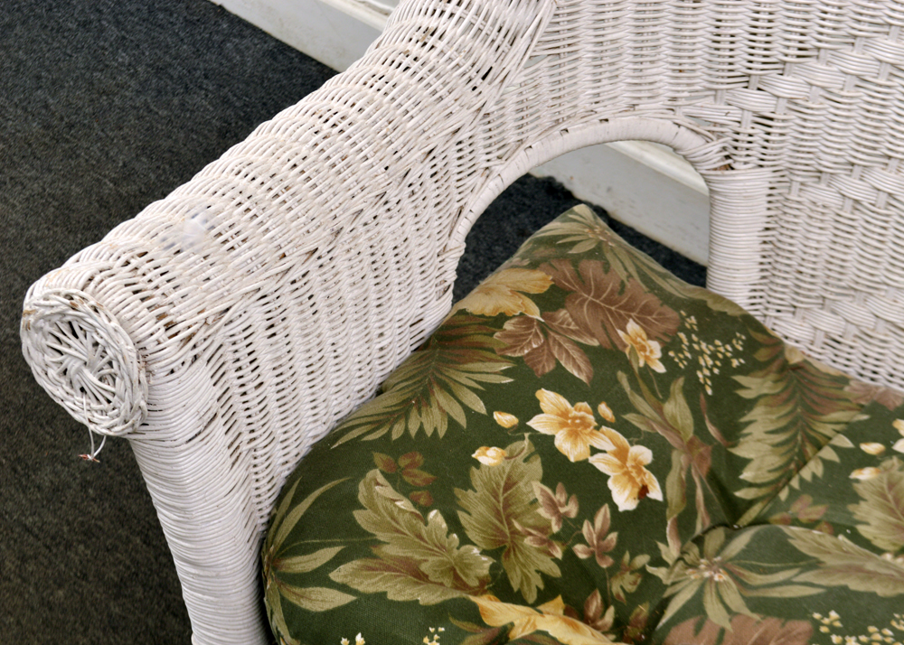 Vintage Wicker Loveseat and Armchairs