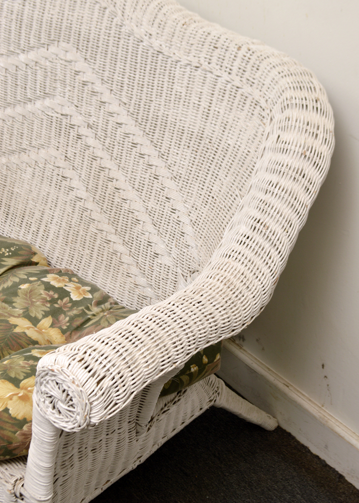 Vintage Wicker Loveseat and Armchairs