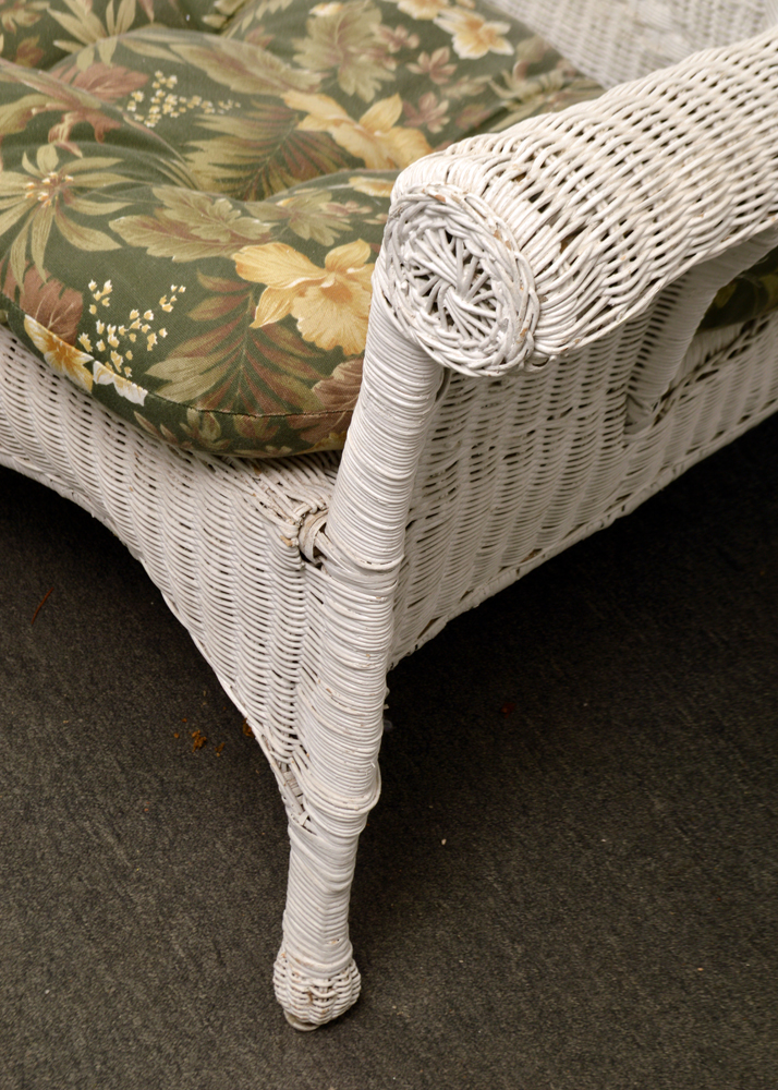 Vintage Wicker Loveseat and Armchairs