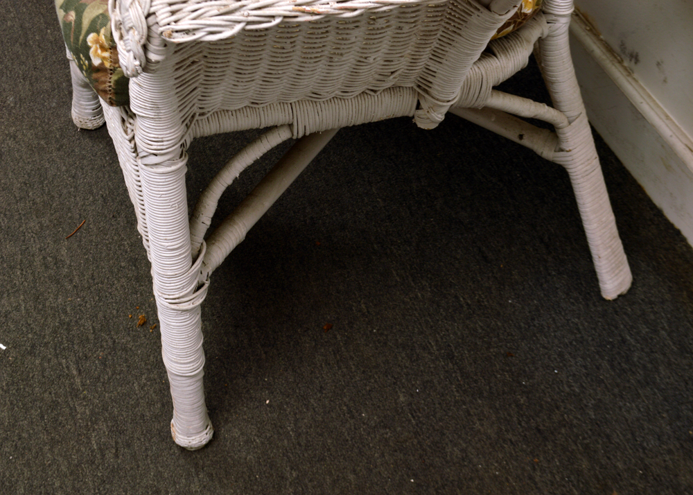Vintage Wicker Loveseat and Armchairs