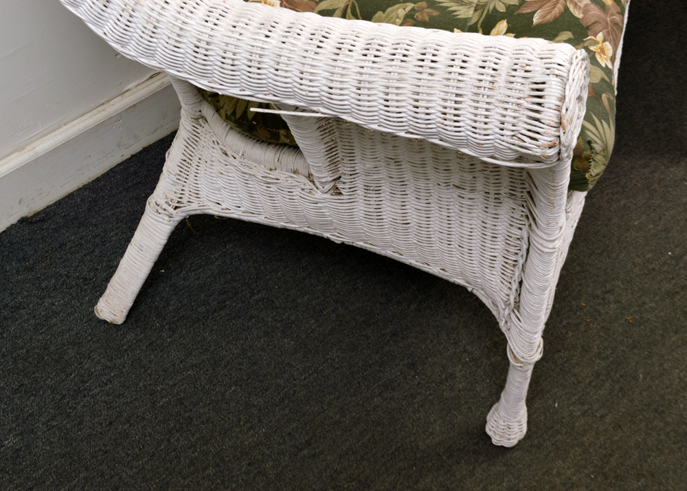 Vintage Wicker Loveseat and Armchairs