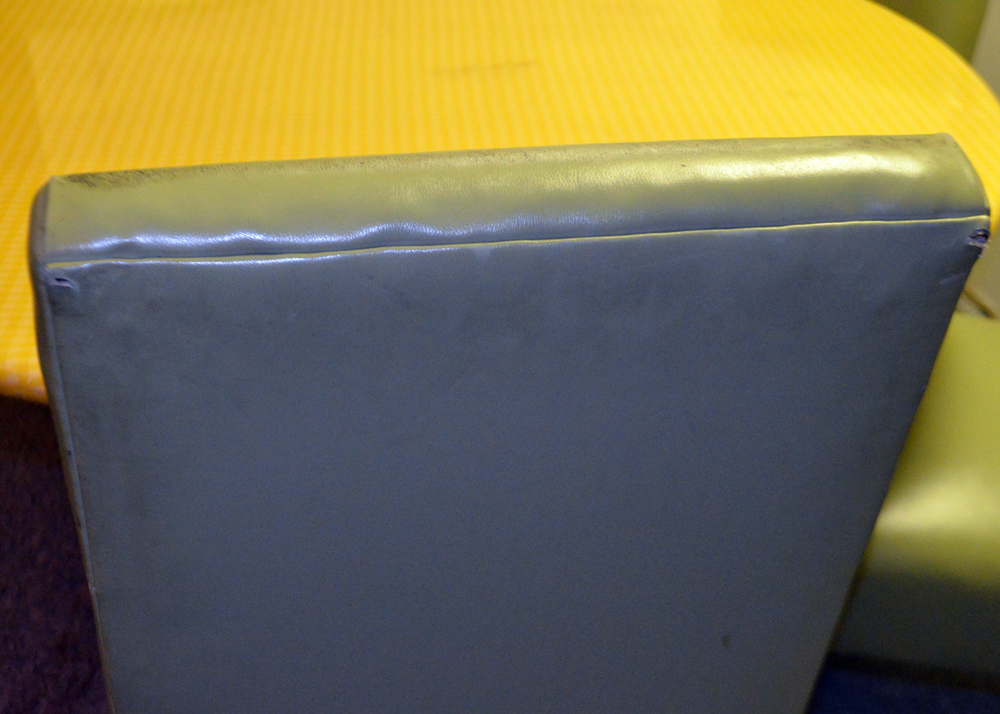 Green Vinyl Side Chairs and Table