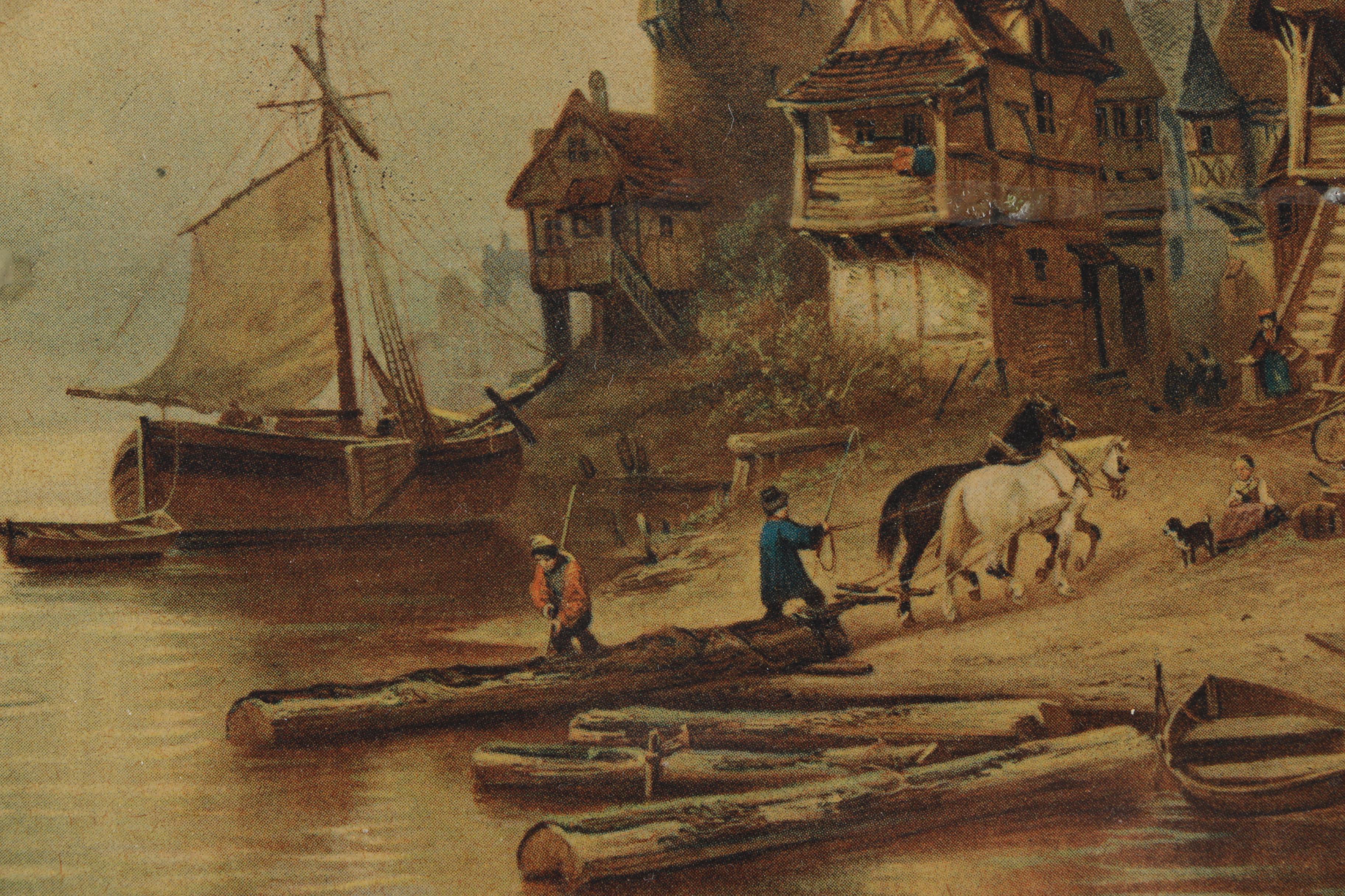 Four Scenic Framed Offset Lithographs