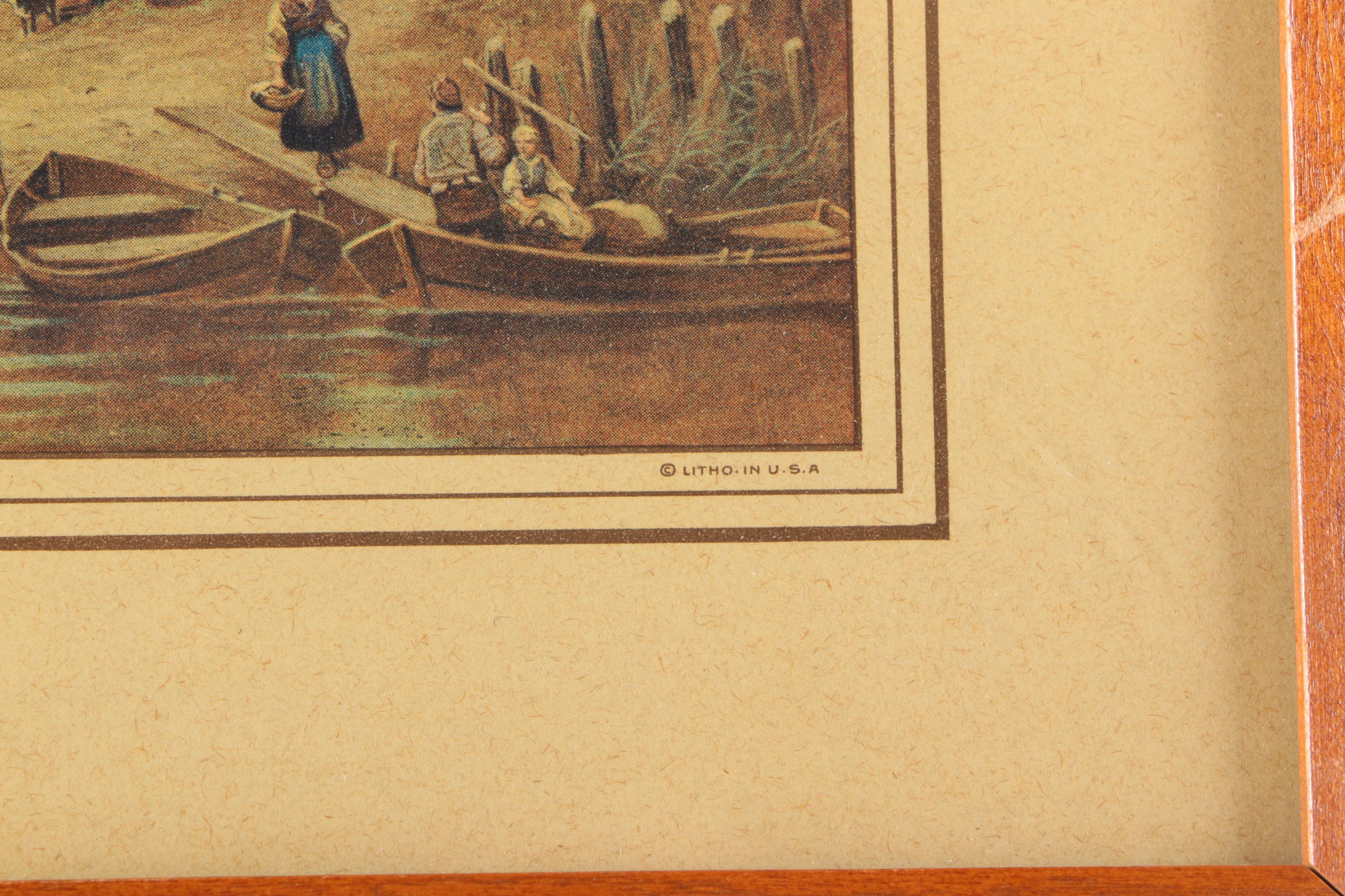 Four Scenic Framed Offset Lithographs